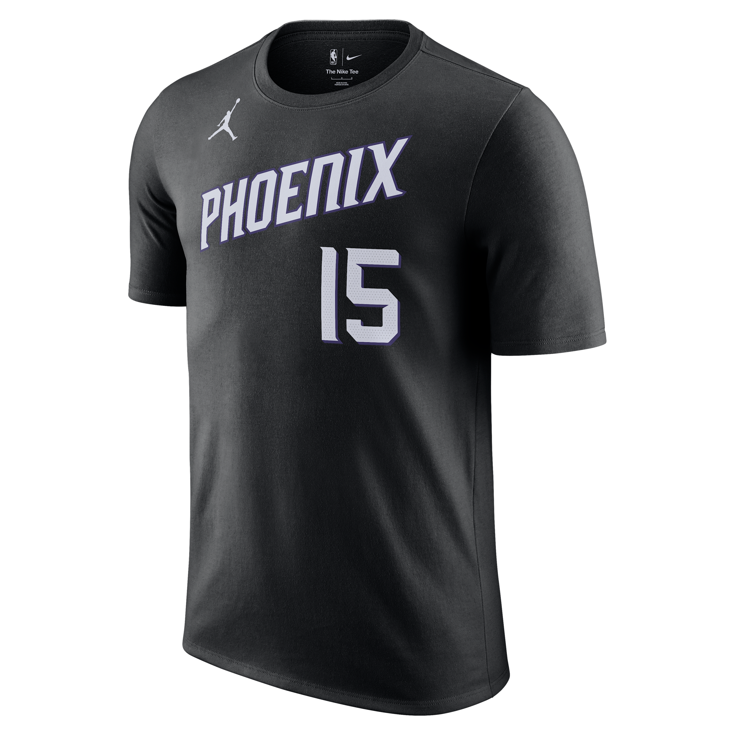 Jordan Men's Devin Booker Black Phoenix Suns Name & Number T-Shirt - Statement Edition - Black