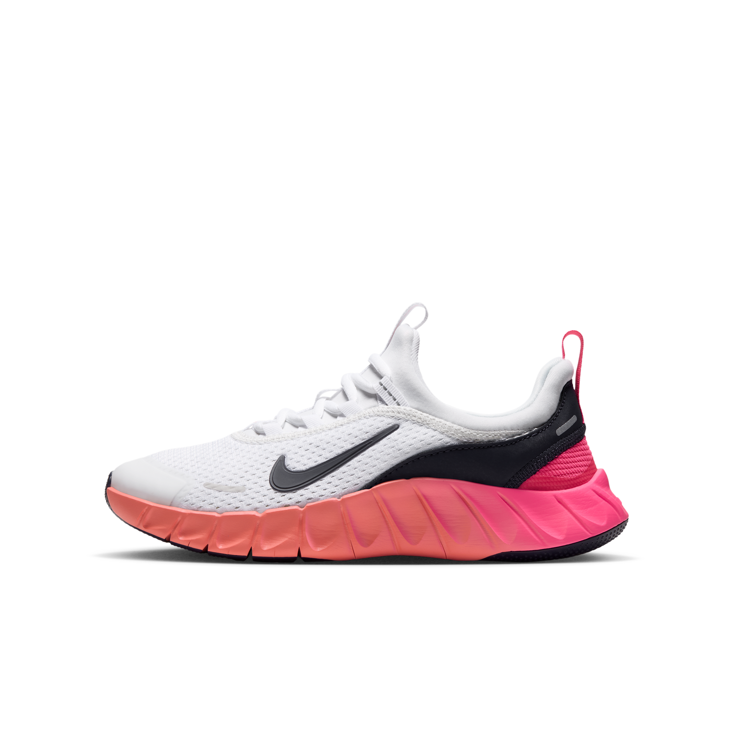 Nike Kids' Grade School Free Ride Shoes, Size 4.5, White/Pink