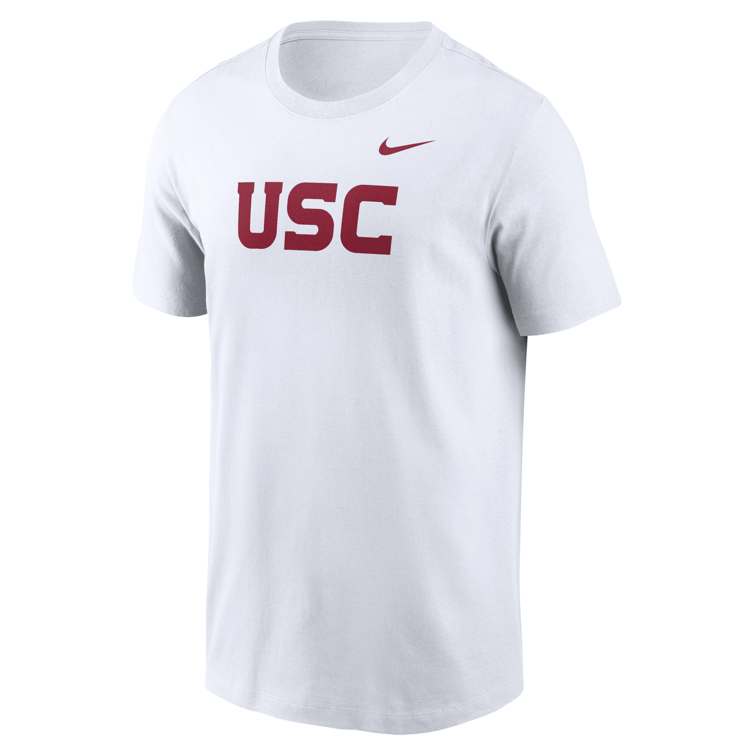 Nike Men's White Usc Trojans Primetime Evergreen Wordmark T-shirt In White