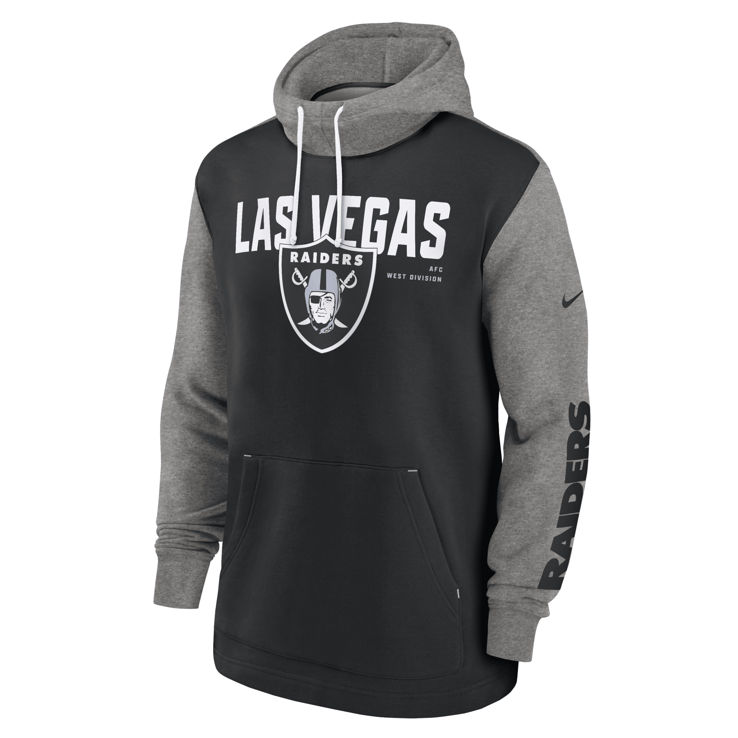 Shop Nike Las Vegas Raiders Color Block  Men's Nfl Pullover Hoodie In Black
