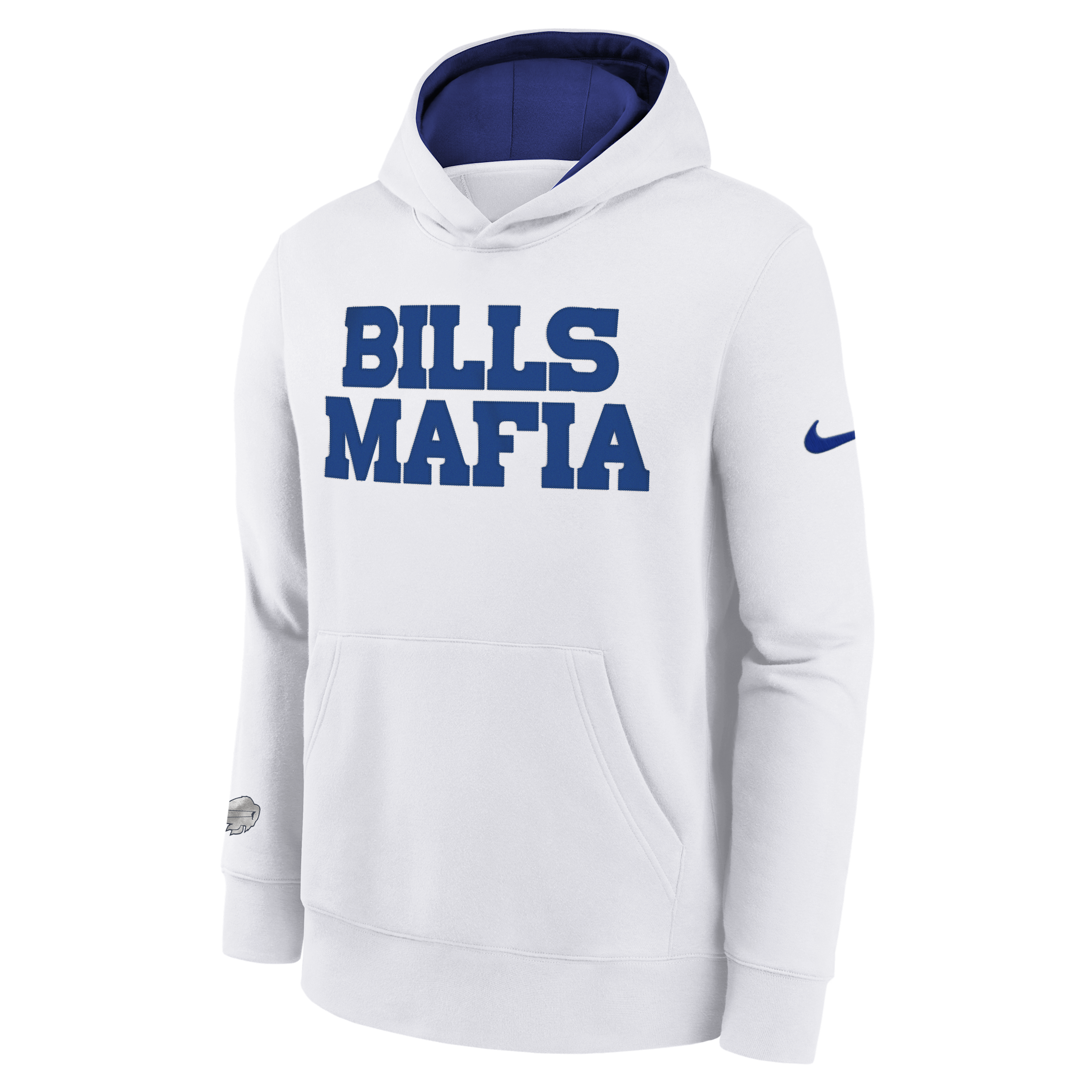 Buffalo Bills Rivalry Club Big Kids' Nike NFL Pullover Hoodie in White | Z1B7NFM2BIL-000