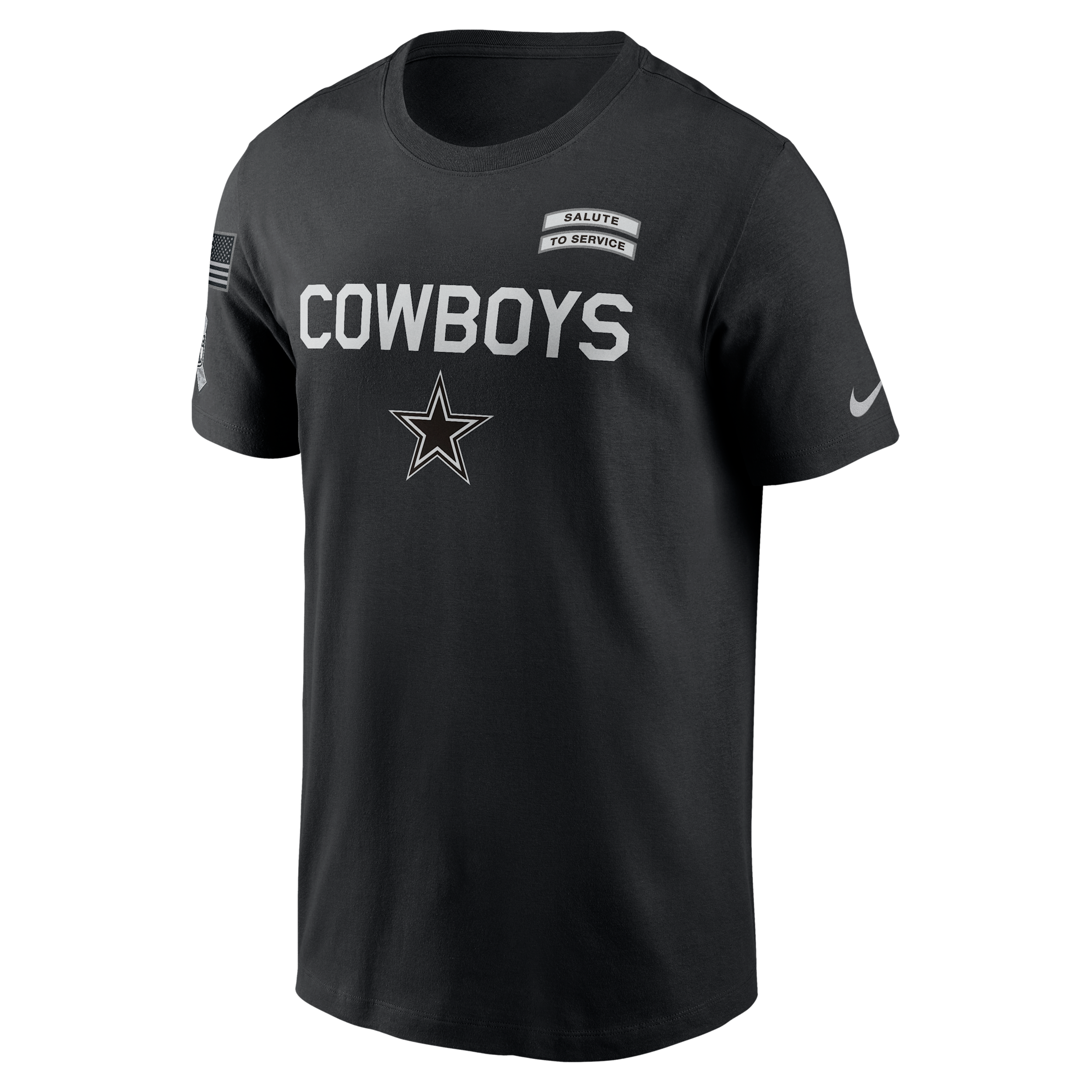 Dallas Cowboys Salute to Service Sideline Nike Men's Dri-FIT NFL T-Shirt in Black | 02ET00AA29-NKC