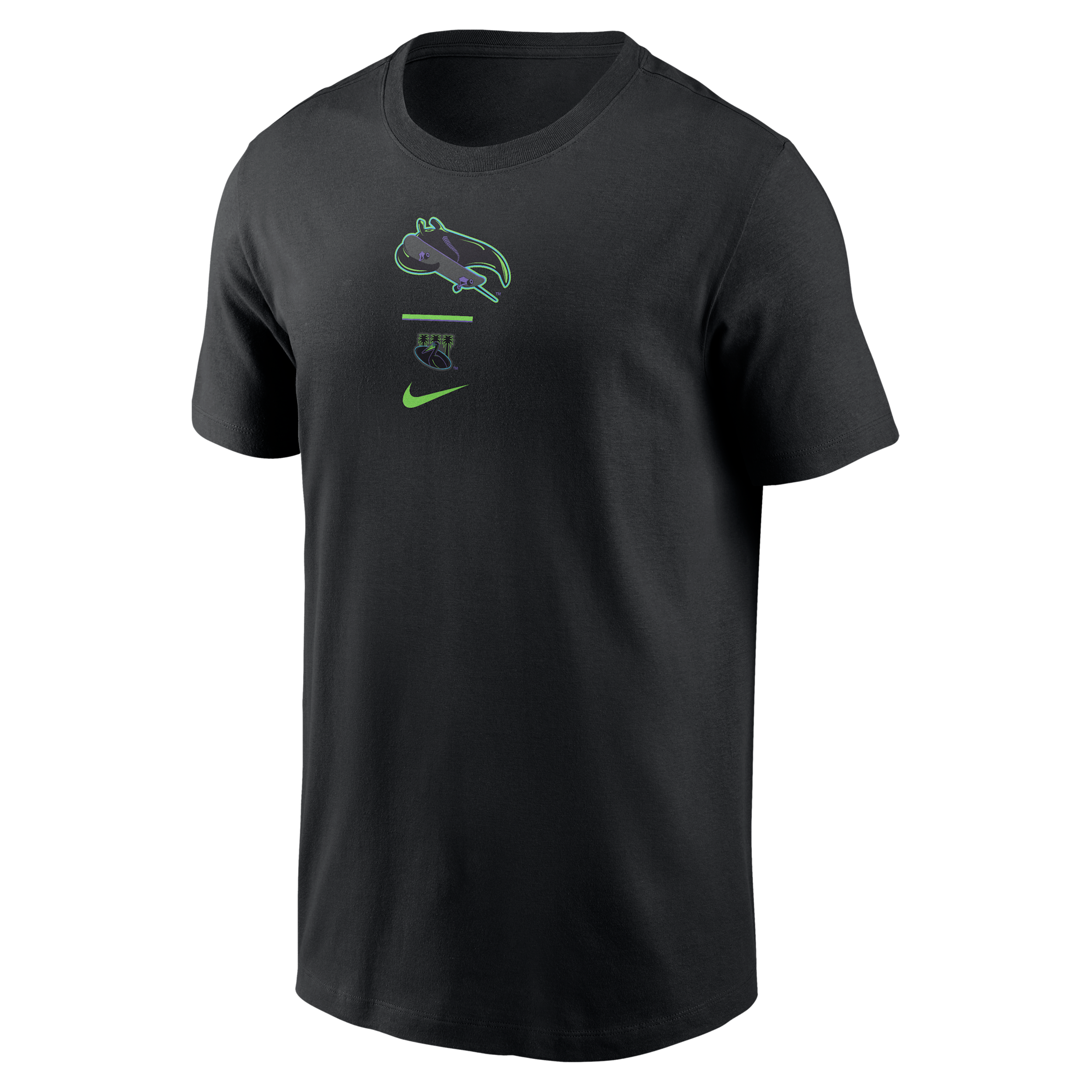 Tampa Bay Rays City Connect 2-Hit Nike Men’s MLB T-Shirt in Black | N19900ATPA-V0M