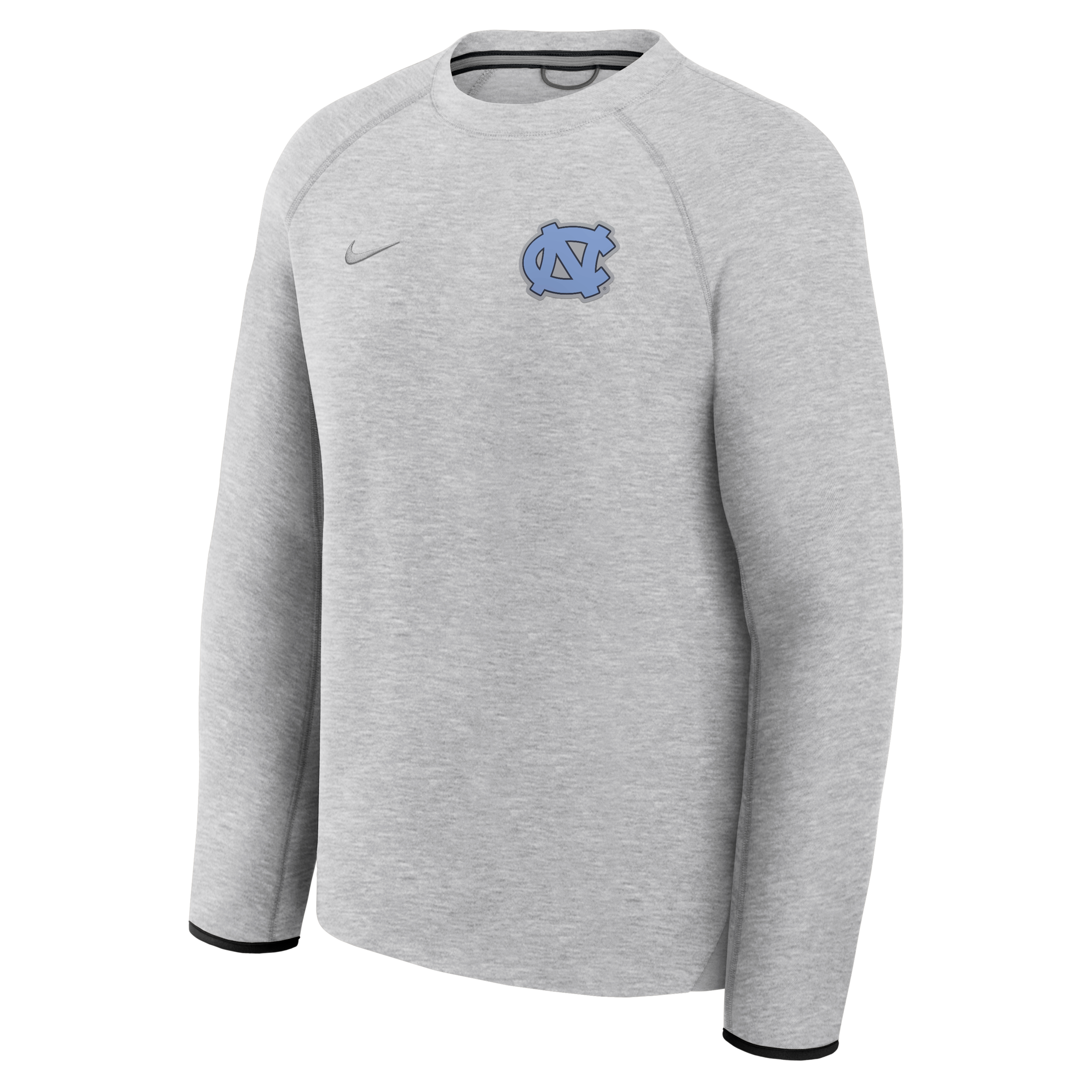 Jordan Men's North Carolina Tar Heels Dark Grey Heather Tech Fleece Crewneck Sweatshirt, XXL, Gray