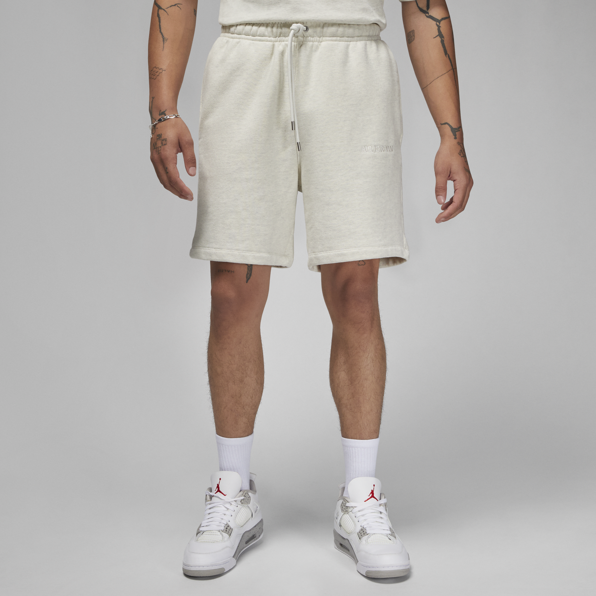 Jordan Men's Air  Wordmark Fleece Shorts In Brown