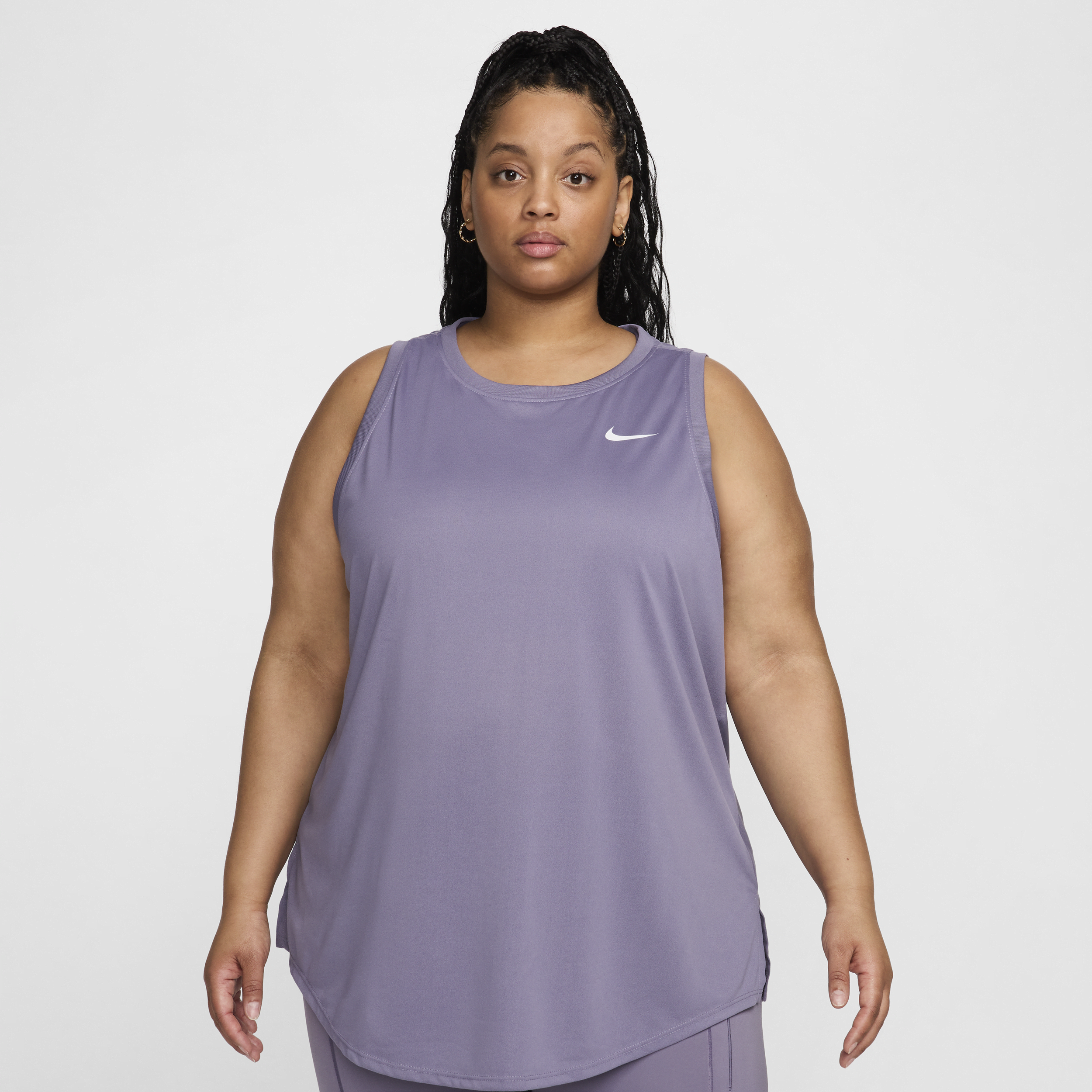 Shop Nike Women's Dri-fit Tank Top (plus Size) In Purple
