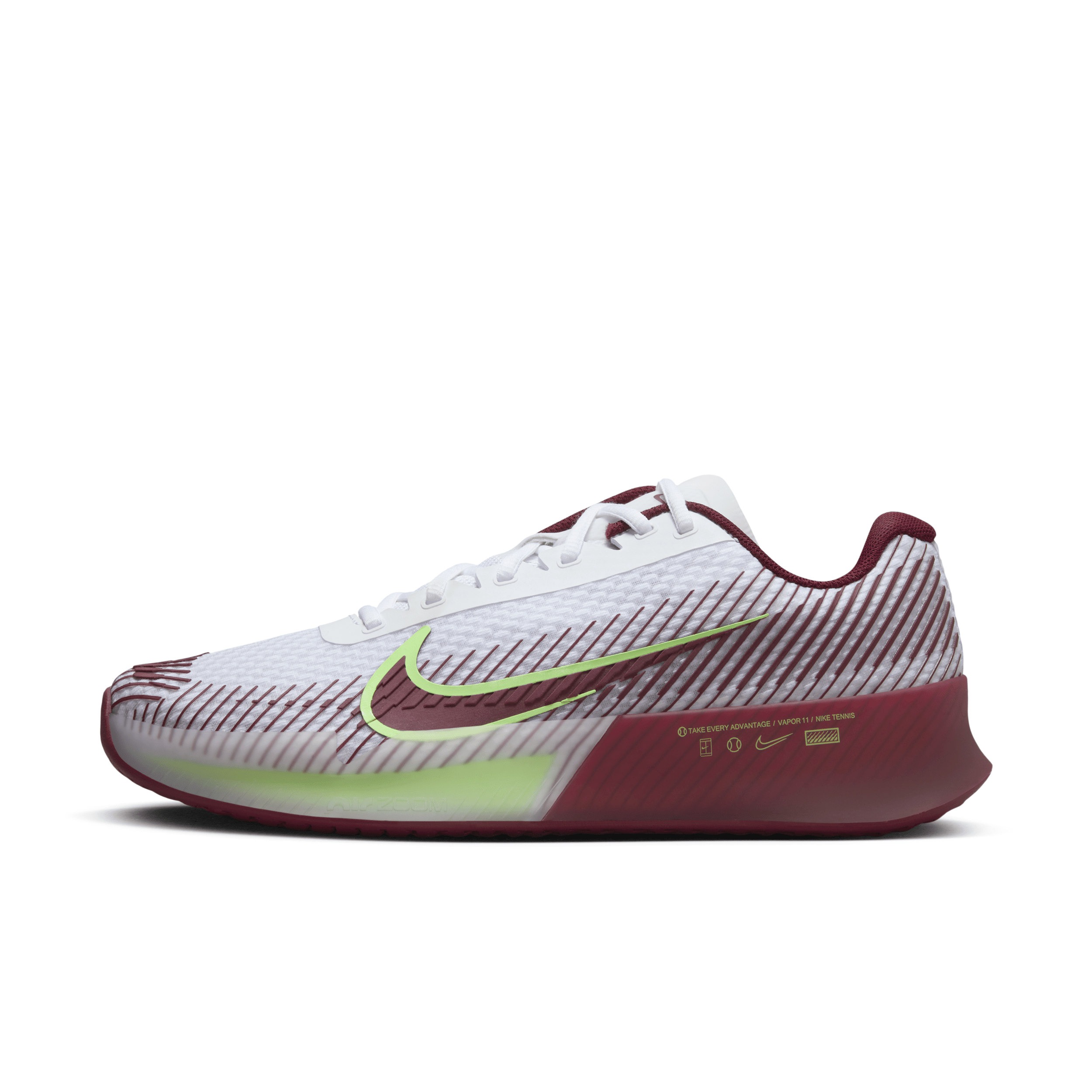 Nike Men's Court Air Zoom Vapor 11 Hard Court Tennis Shoes In White