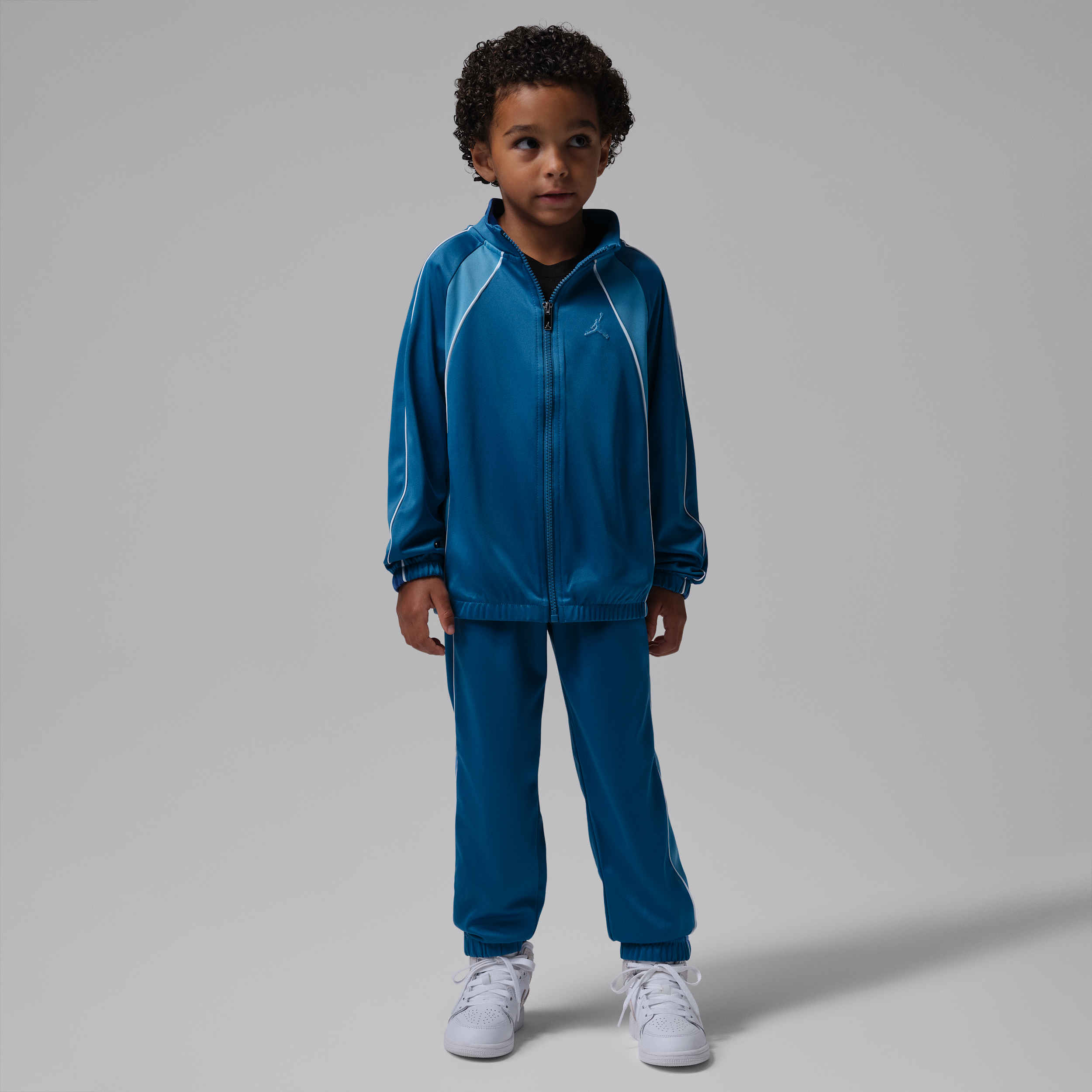 Jordan Boys' 4-7 Tricot Color Piping Long-Sleeve Jacket and Pants, 2-Piece Set - True Blue