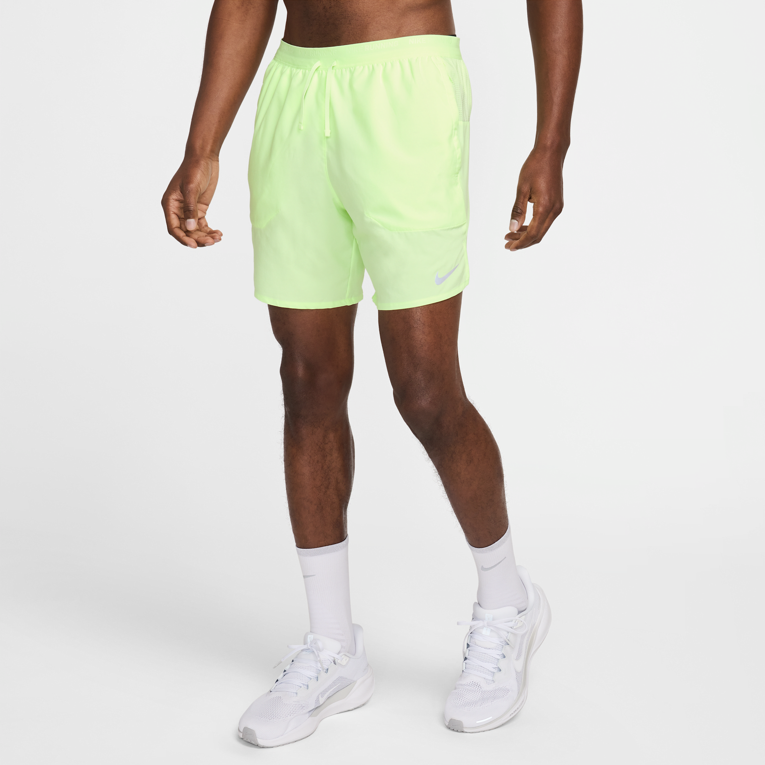 Nike Men's Stride Dri-fit 7" Brief-lined Running Shorts In Yellow