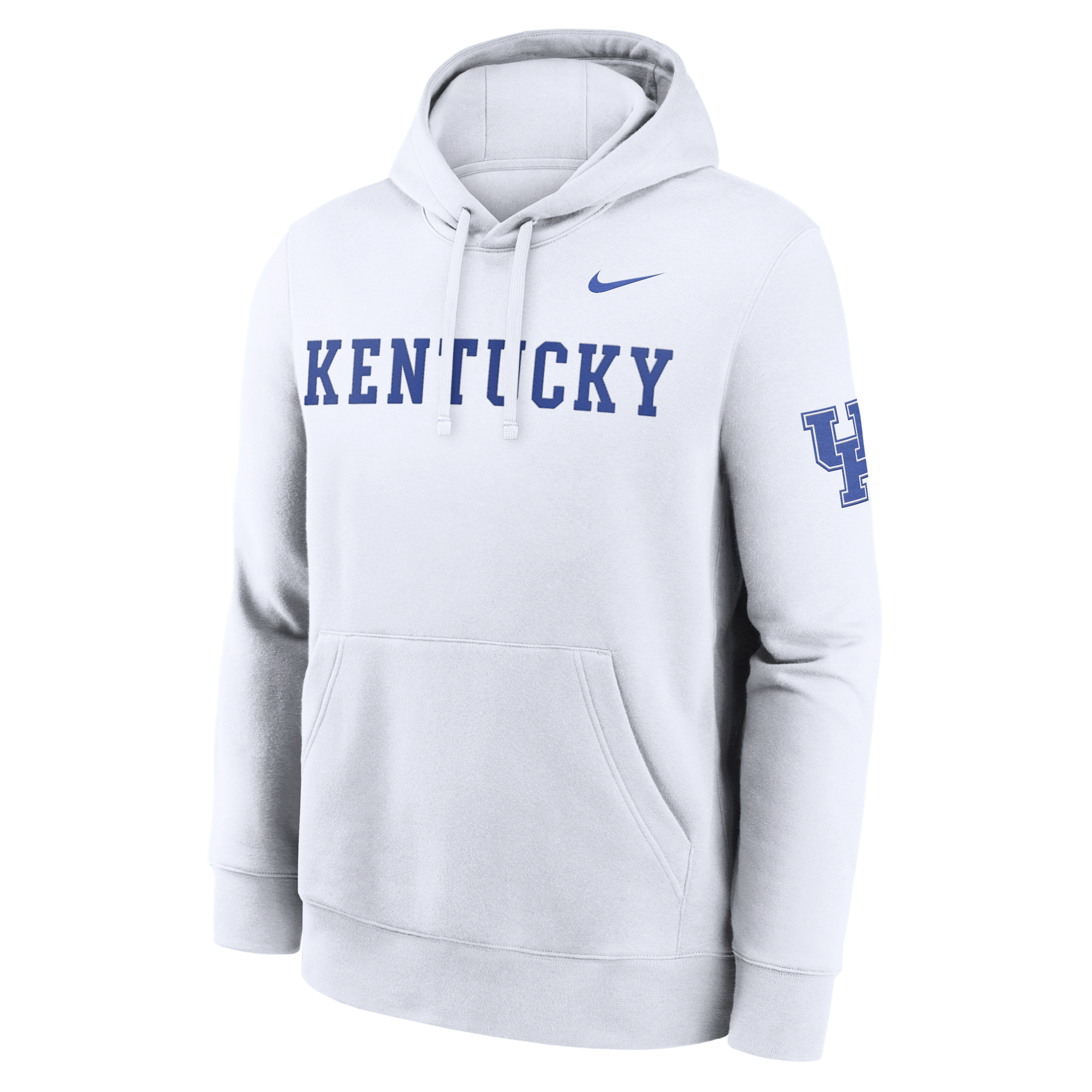 Kentucky Sideline Club Nike Men's College Pullover Hoodie in White | MKDK10ANKY-TVV