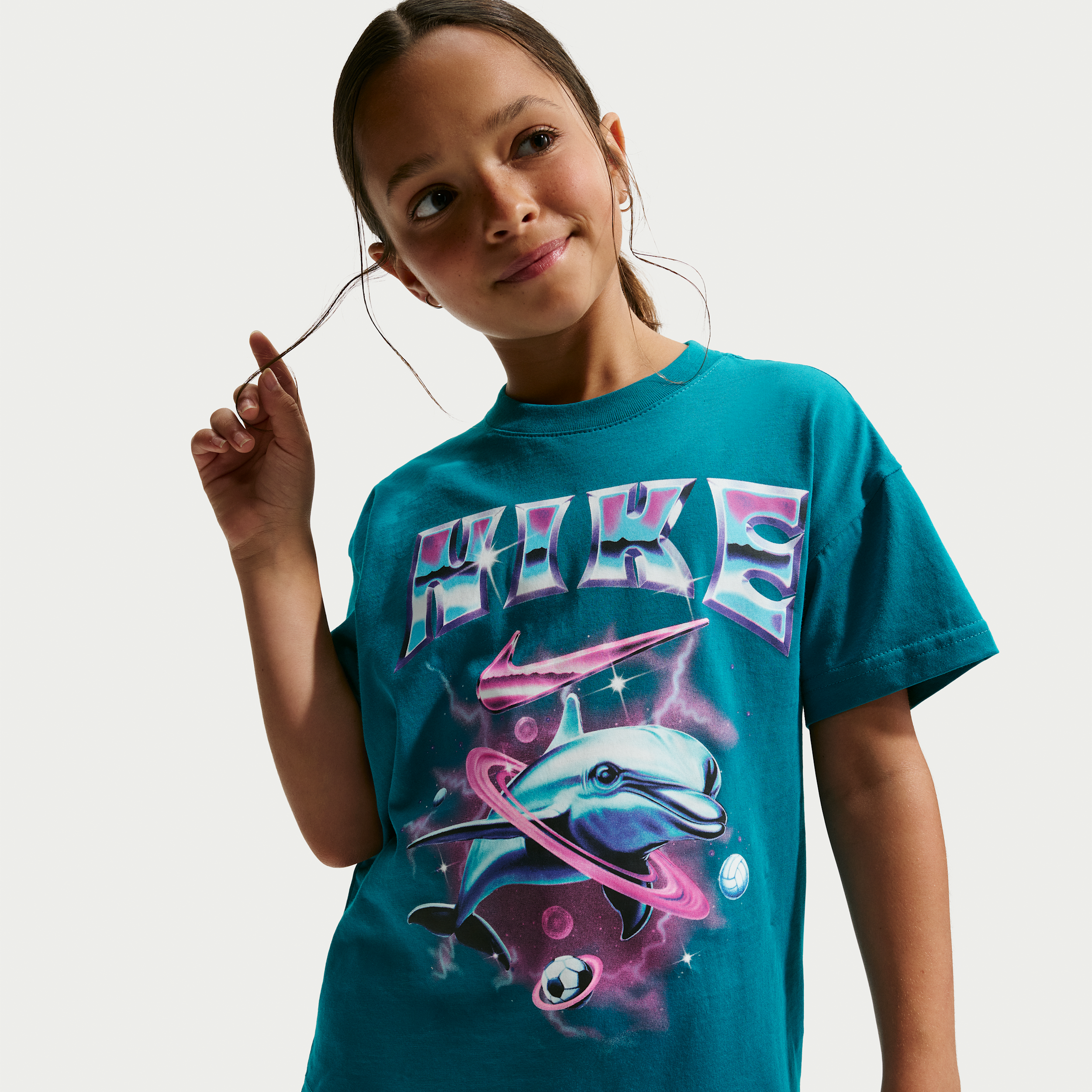 Nike Sportswear Big Kids' T-Shirt in Blue | IQ5294-372