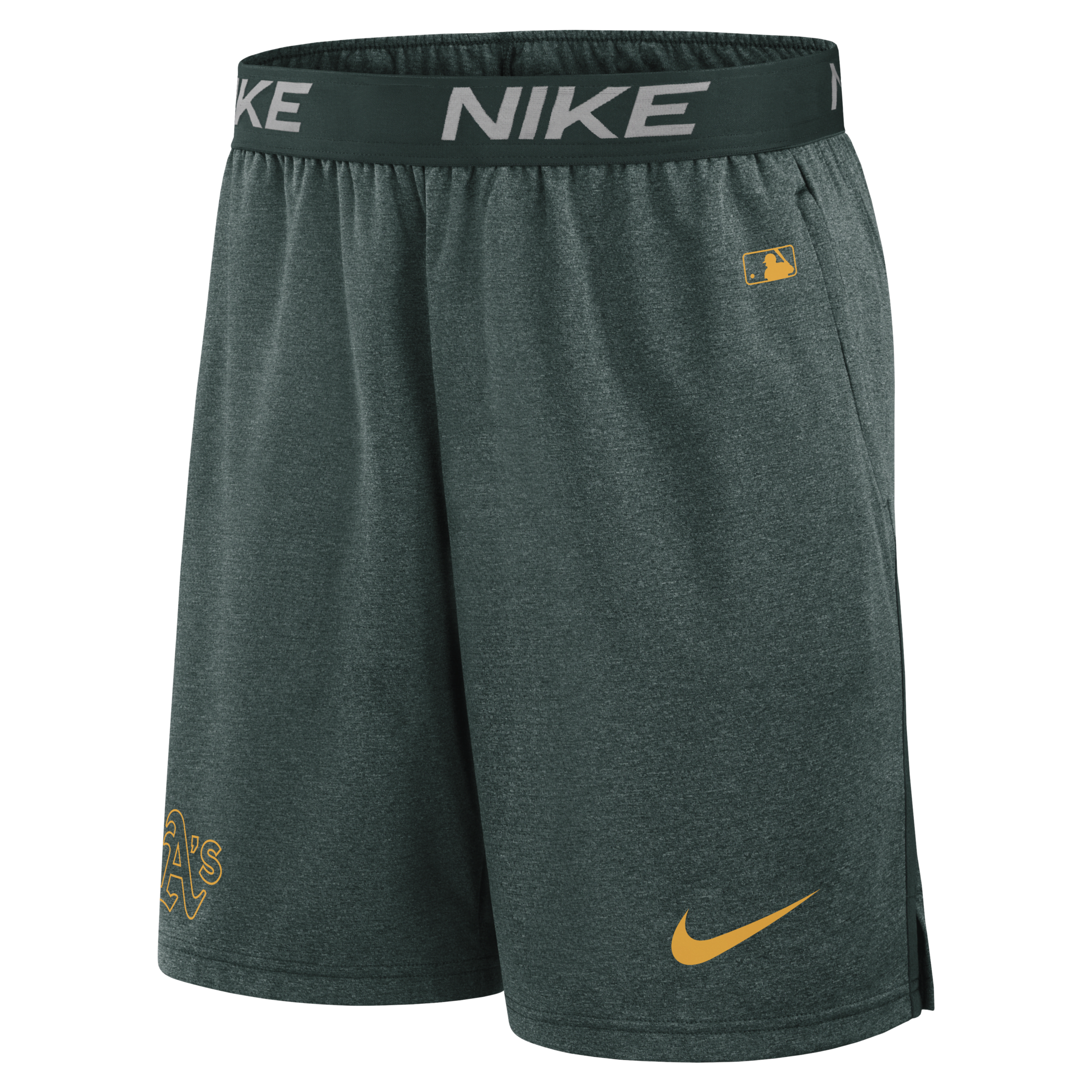 Nike Oakland Athletics Authentic Collection Practice  Men's Dri-fit Mlb Shorts In Green