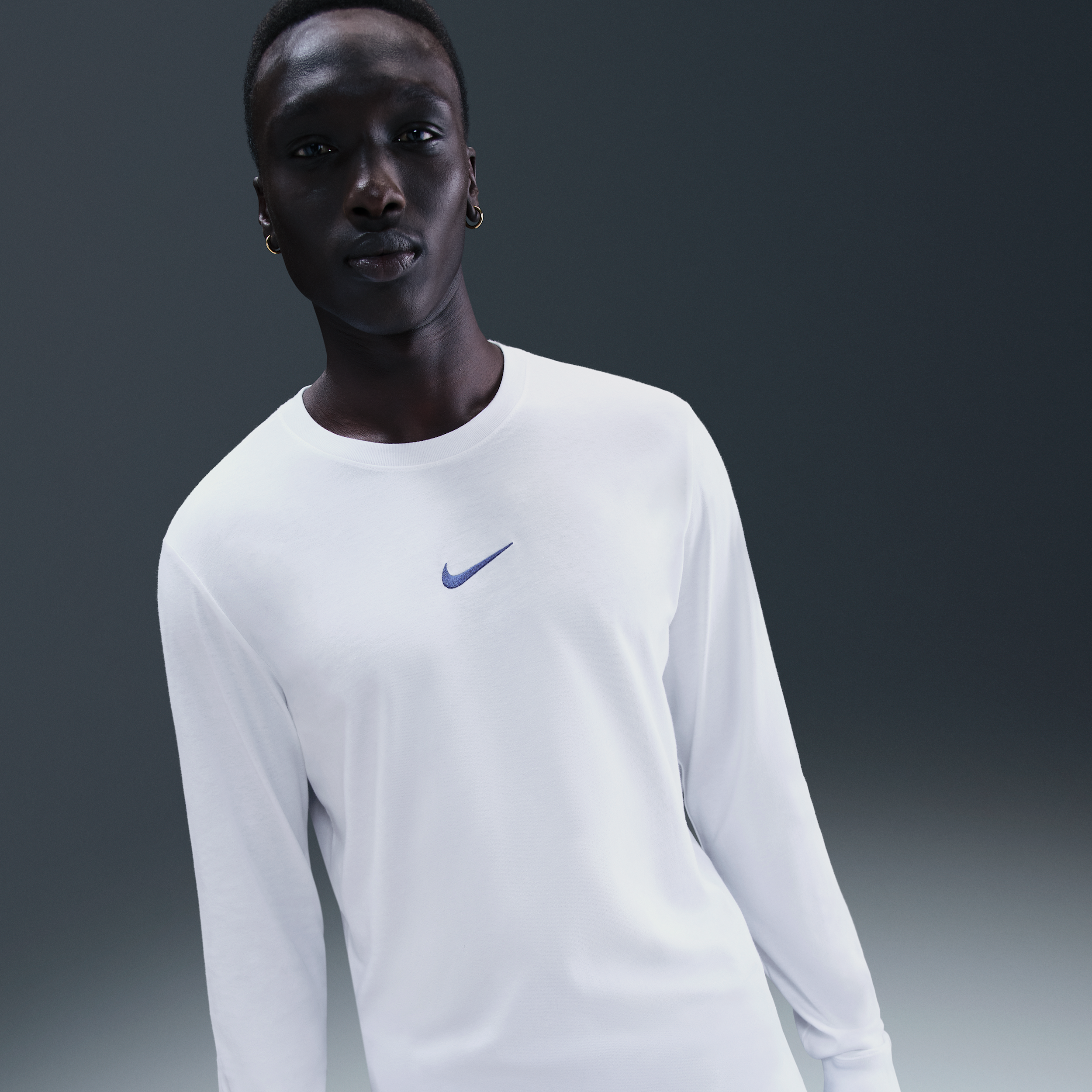 Nike Men's Basketball Long-sleeve T-shirt In White