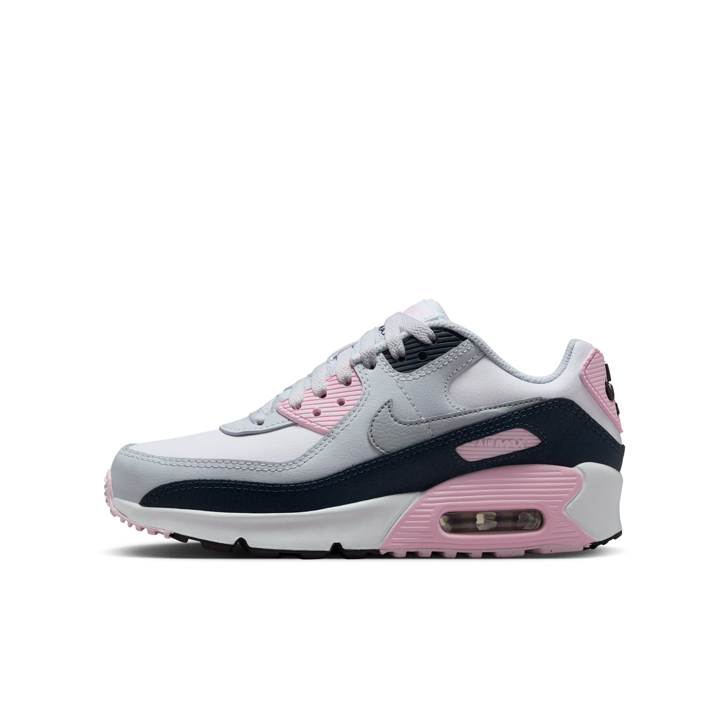 Nike Air Max 90 LTR Big Kidsâ Shoes in White | CD6864-134