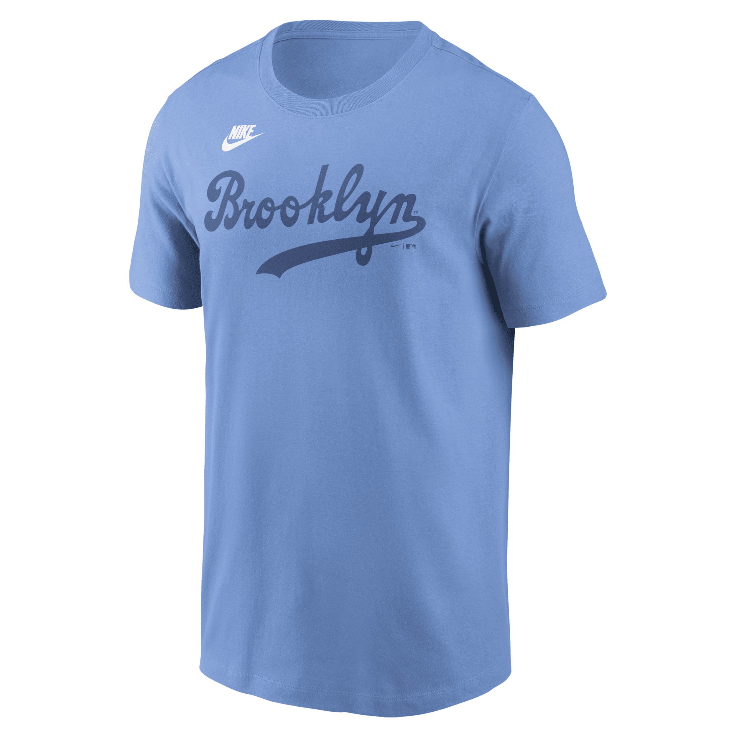 Nike Brooklyn Dodgers Cooperstown Wordmark  Men's Mlb T-shirt In Blue
