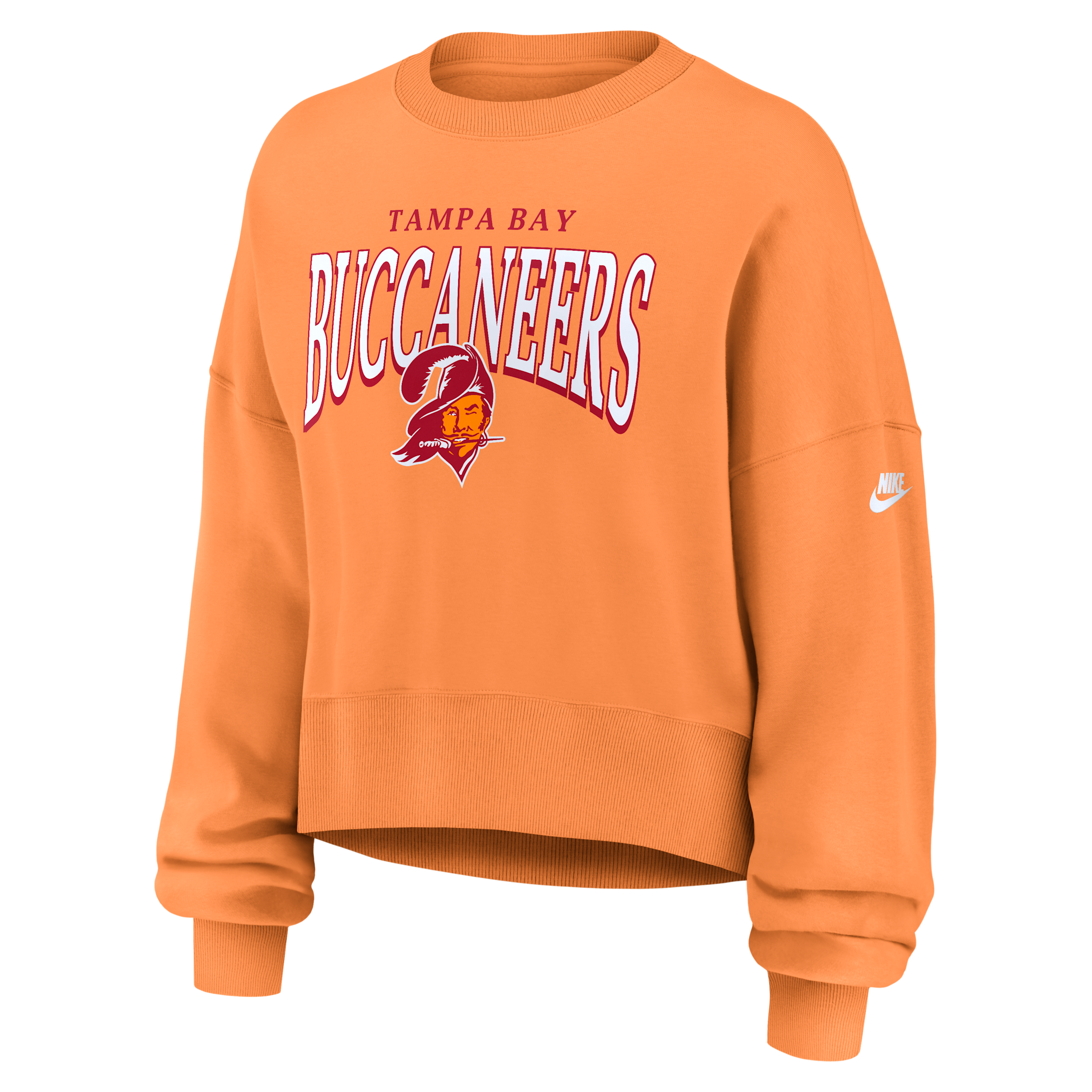 Tampa Bay Buccaneers Rewind Phoenix Nike Women's NFL Oversized Pullover Crew in Orange | 01D783T9YV-NYG