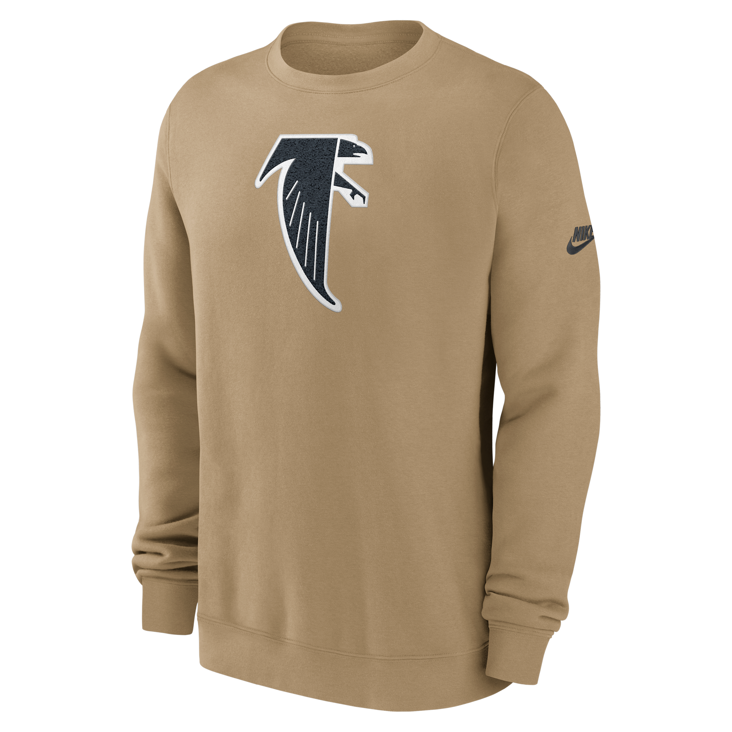 Nike Tan Atlanta Falcons Swing Pass Rewind Club Pullover Sweatshirt In Brown