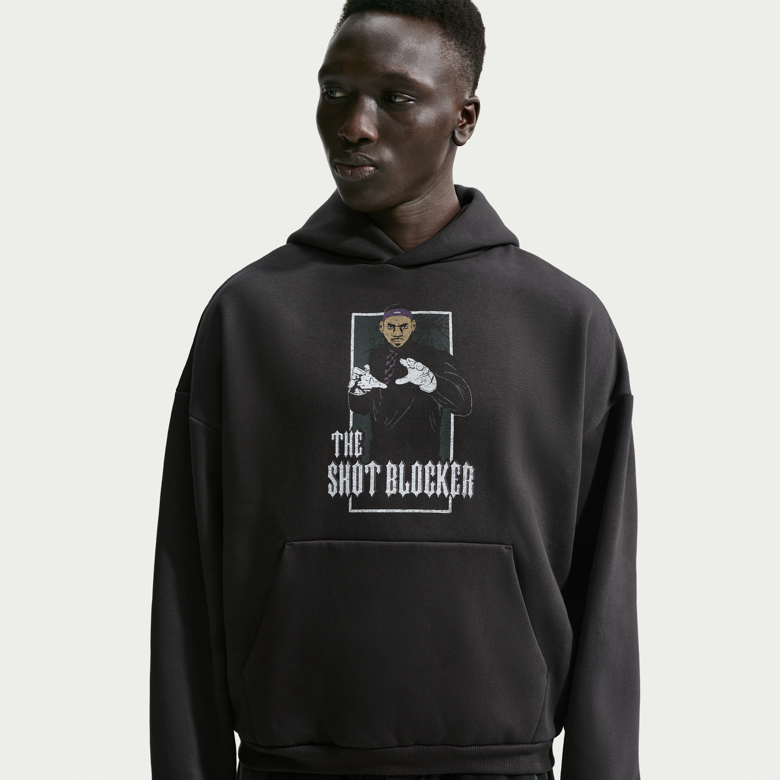 Nike Men's LeBron "Hurt Feelings" Therma-FIT Brushed Basketball Pullover Hoodie in Black | IH8854-045