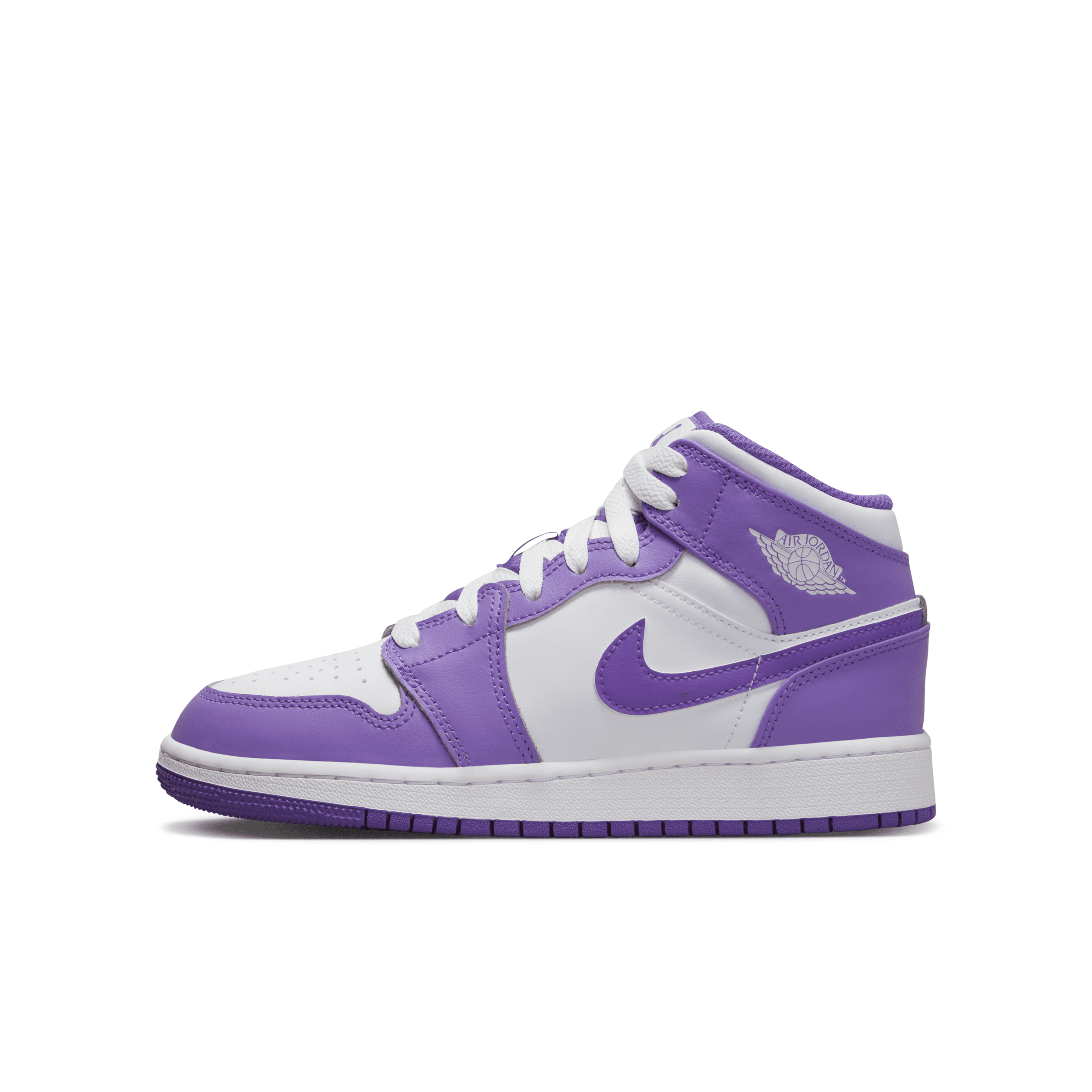 Jordan Air  1 Mid Big Kids' Shoes In Purple