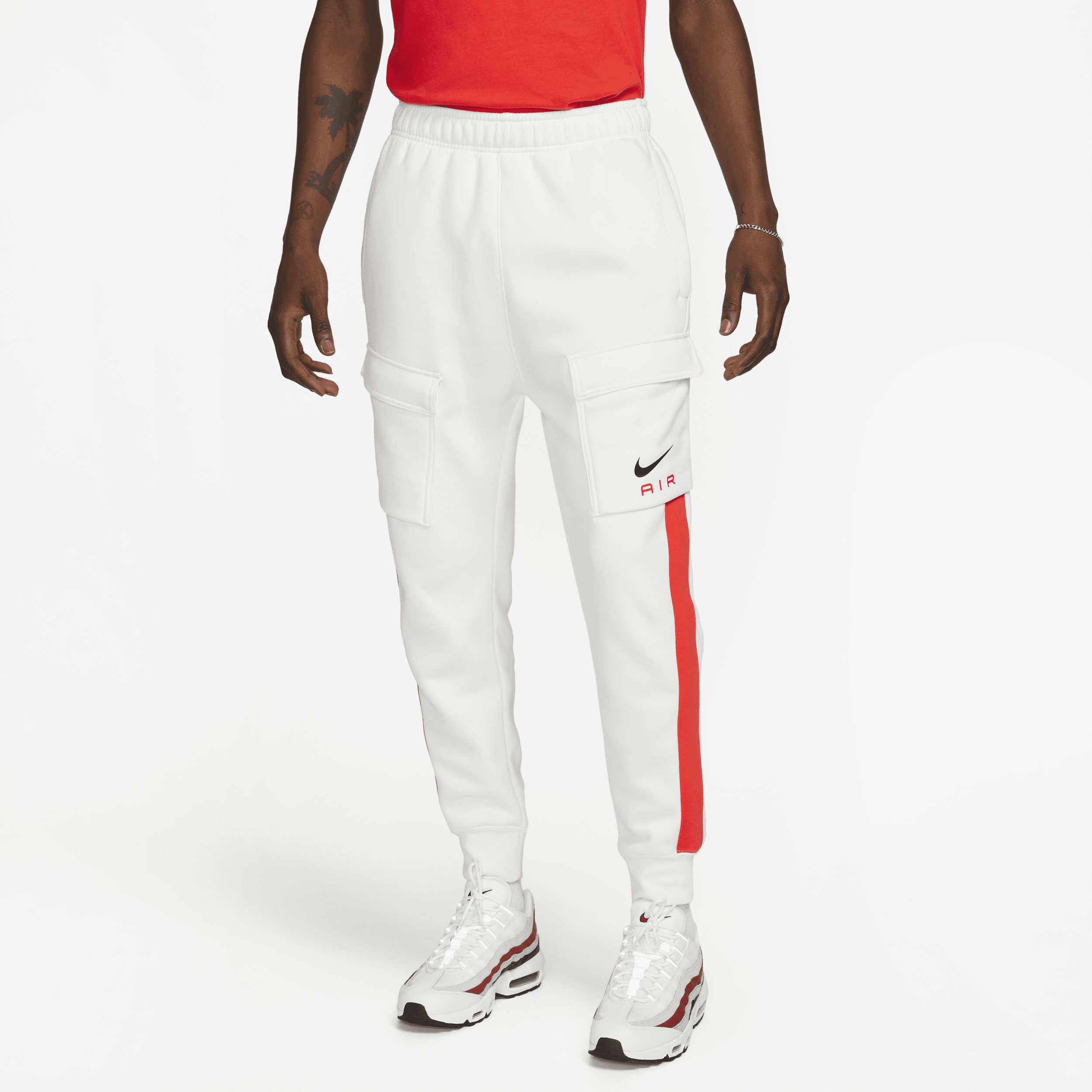 Nike Men's Air Fleece Cargo Pants In White