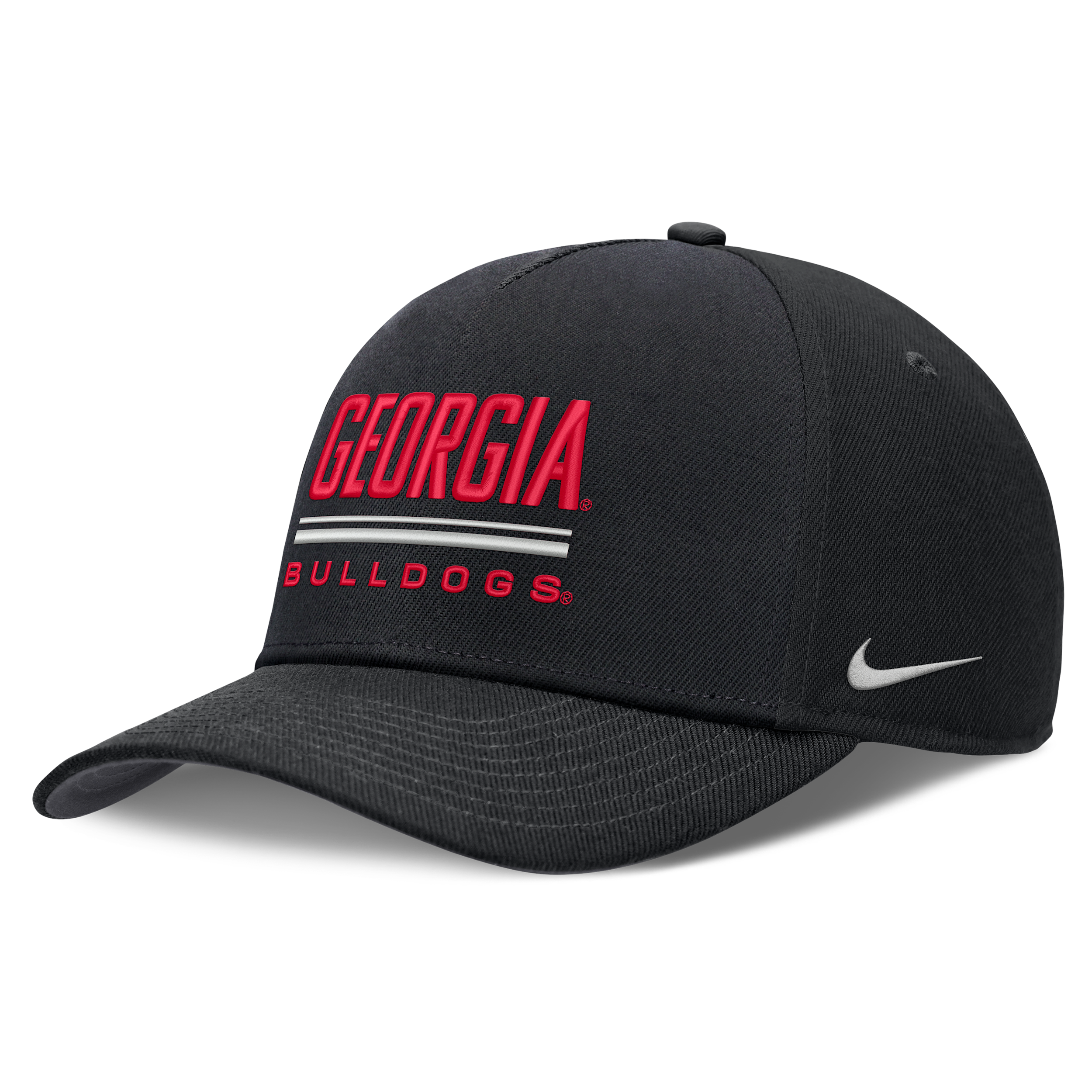 Georgia Sideline Practice Rise Nike Men's Dri-FIT College Adjustable Hat in Black | NC0600AGBN-RKB