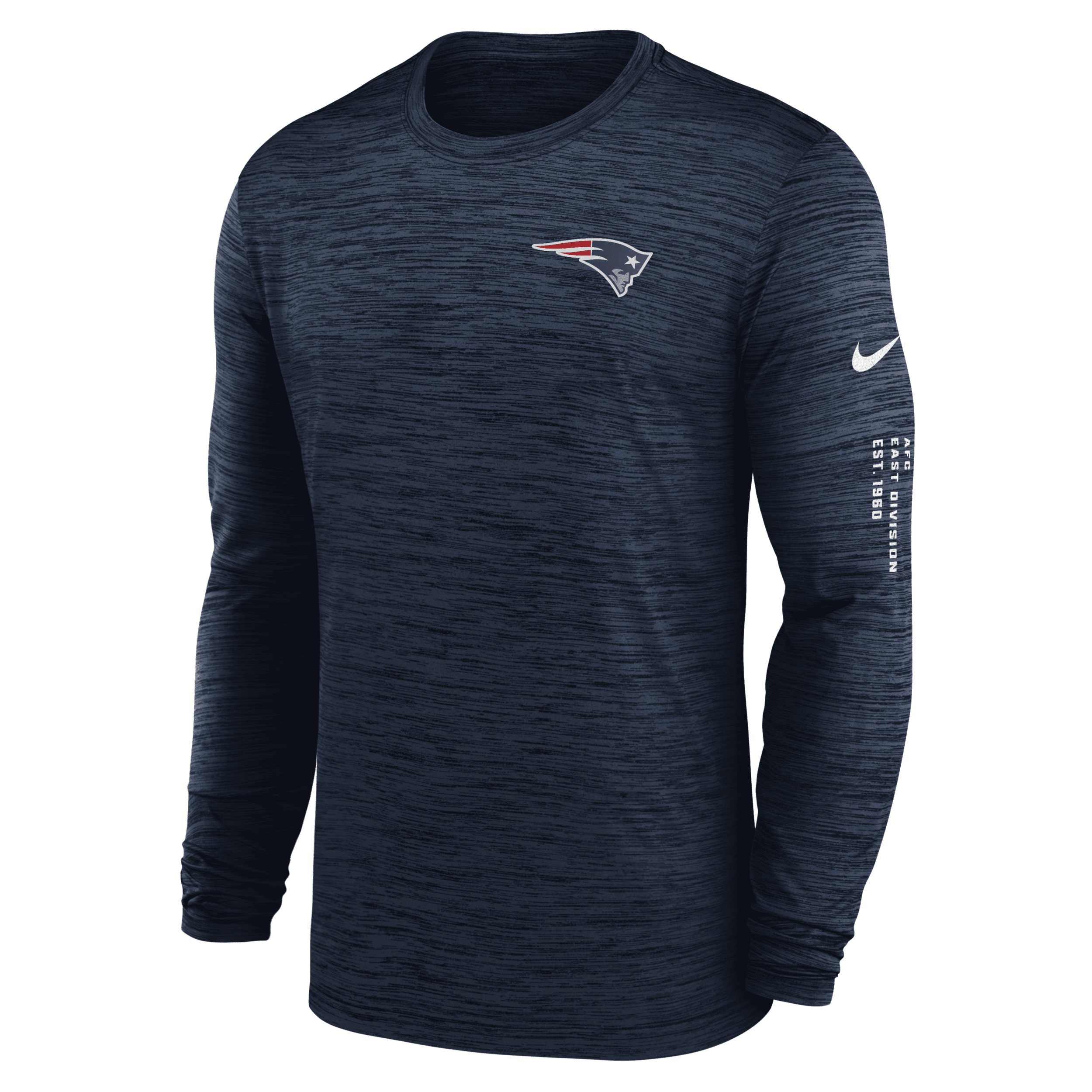 Shop Nike New England Patriots Velocity  Men's Dri-fit Nfl Long-sleeve T-shirt In Blue