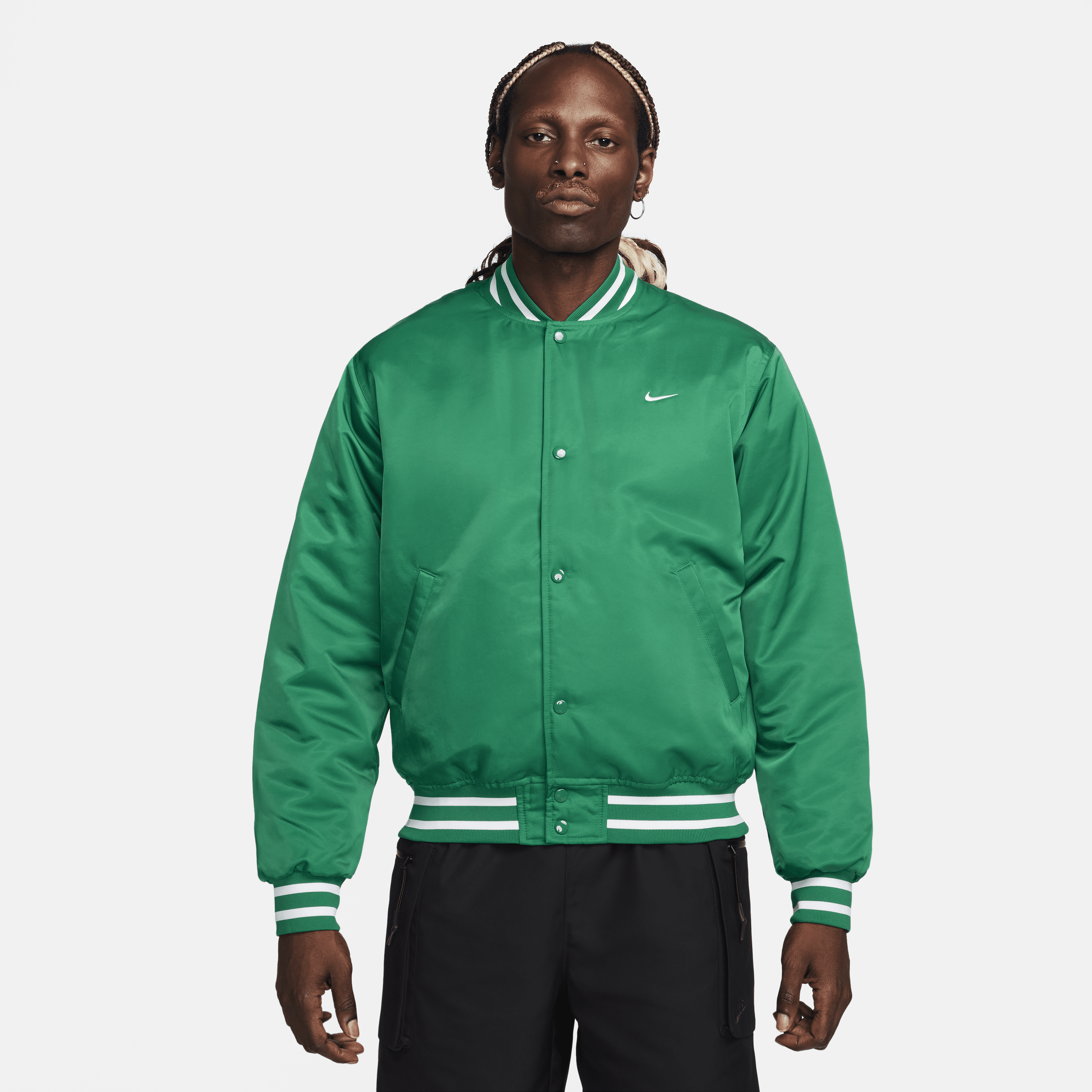 Shop Nike Men's Authentics Dugout Jacket In Green