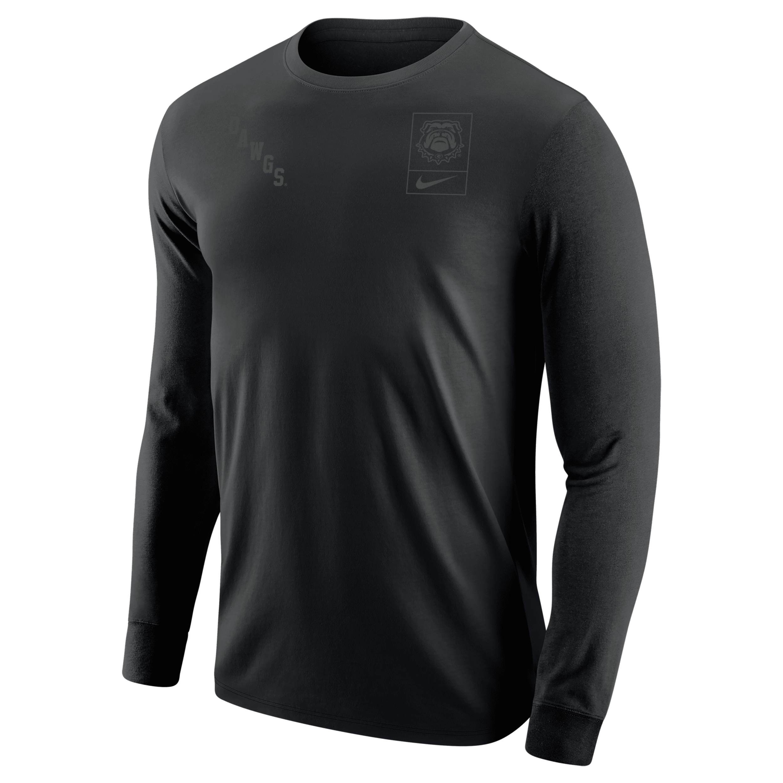 Nike Georgia Olive Pack  Men's College Long-sleeve T-shirt In Black