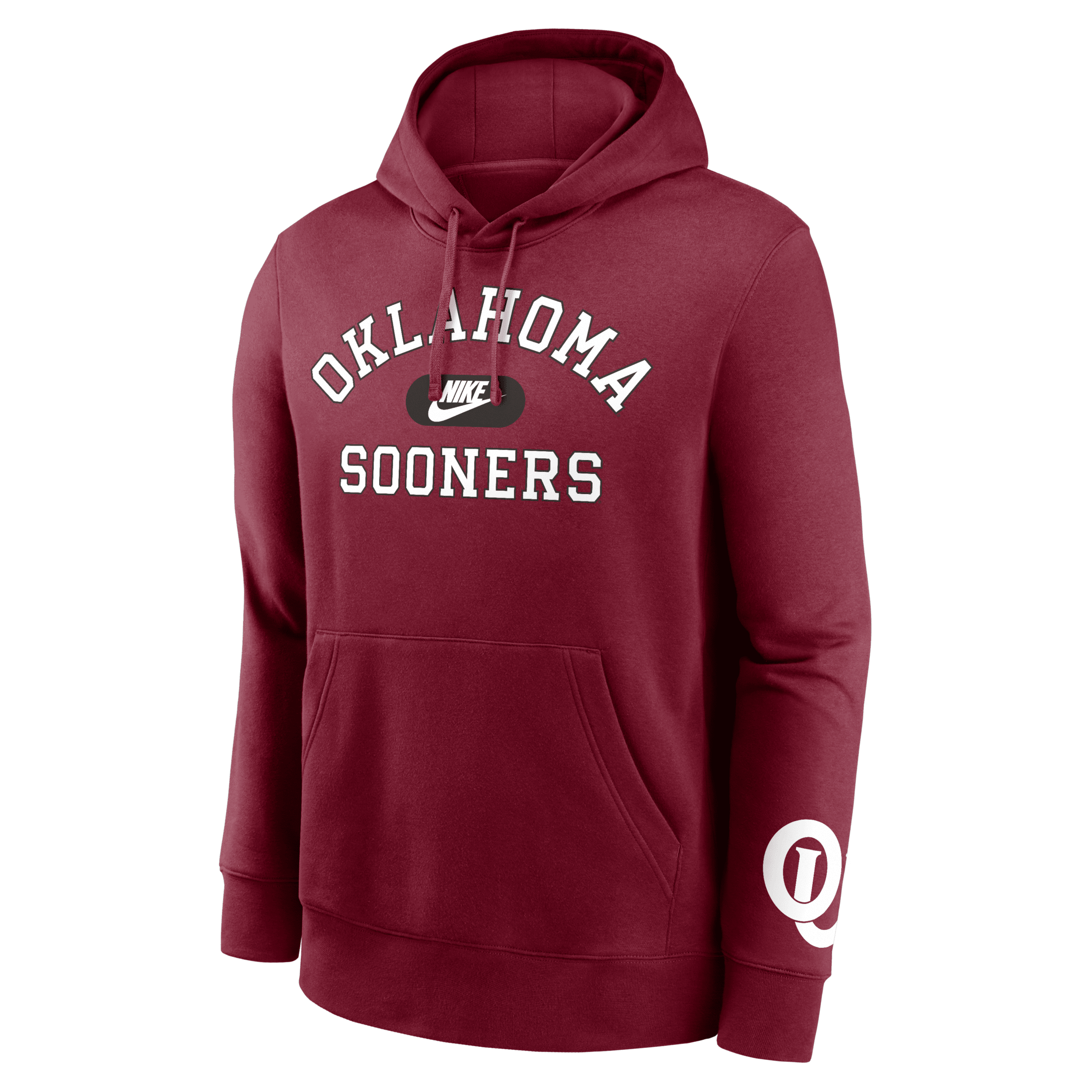 Nike Oklahoma Sooners Legacy Club Foundational Men's College Pullover Hoodie In Red