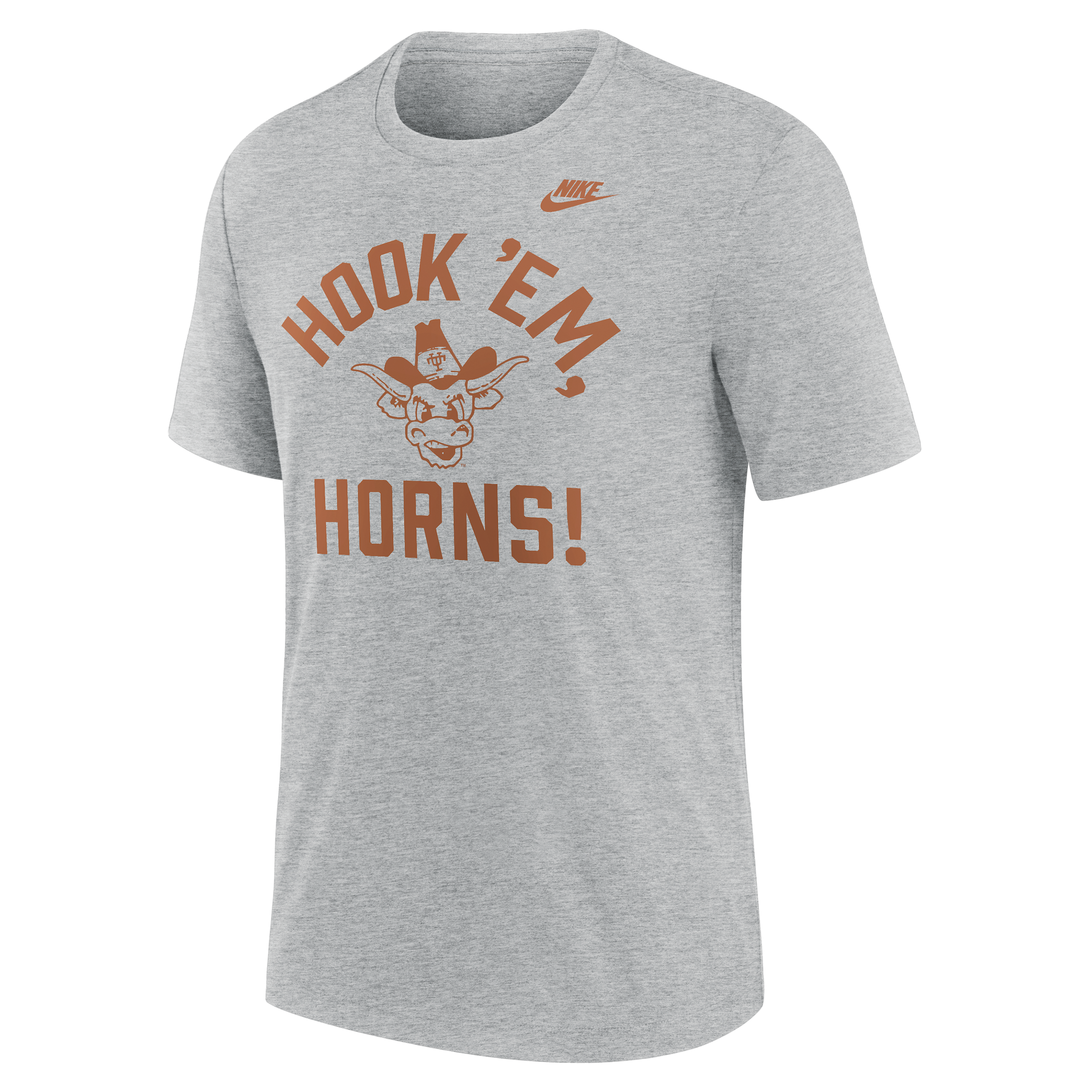 Nike Men's Heather Gray Texas Longhorns Legacy Mantra Tri-Blend T-Shirt - Heather Gray