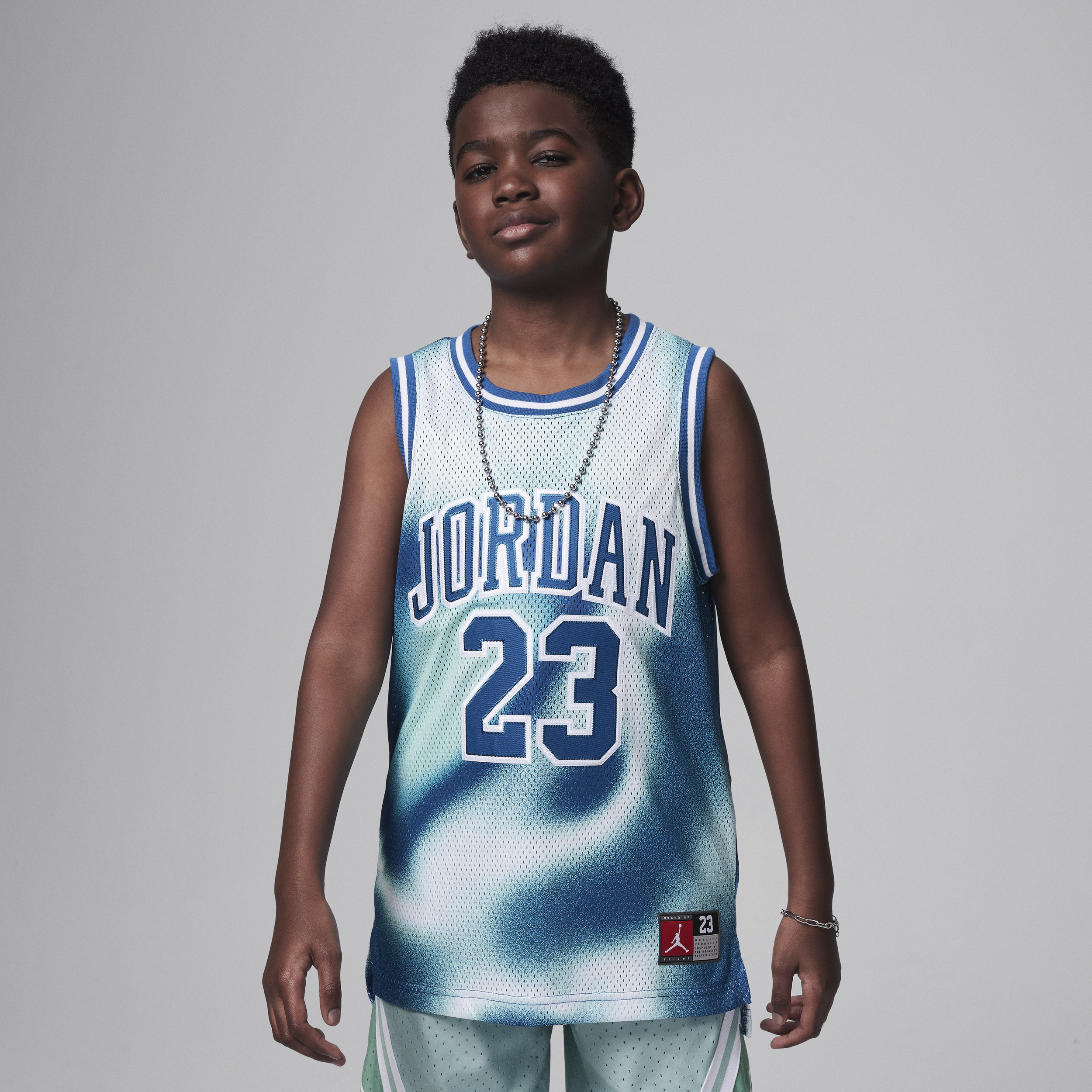 Shop Jordan 23 Big Kids' Printed Jersey In Blue