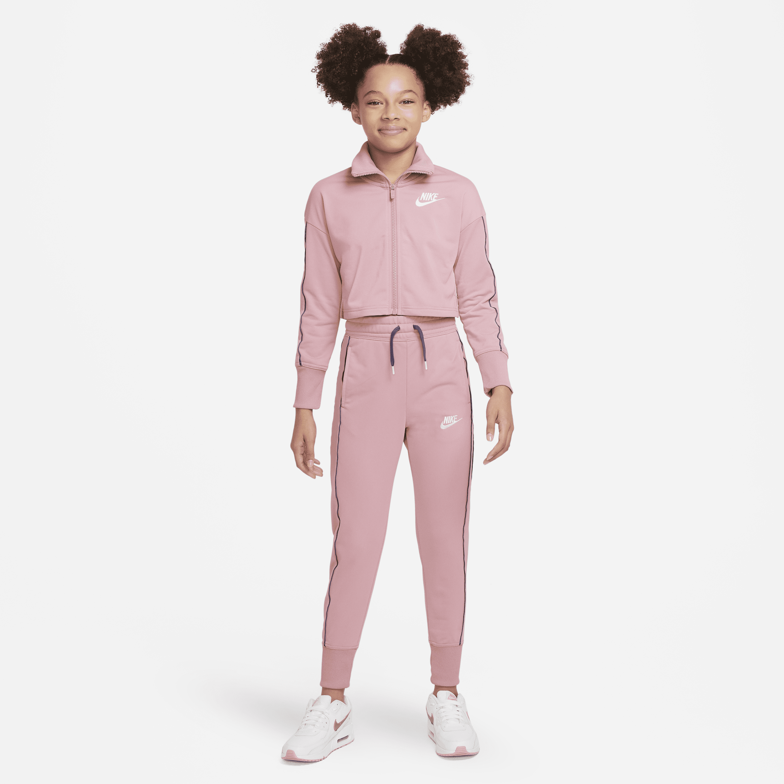 Nike Sportswear Big Kids' (girls') High-waisted Tracksuit In Pink