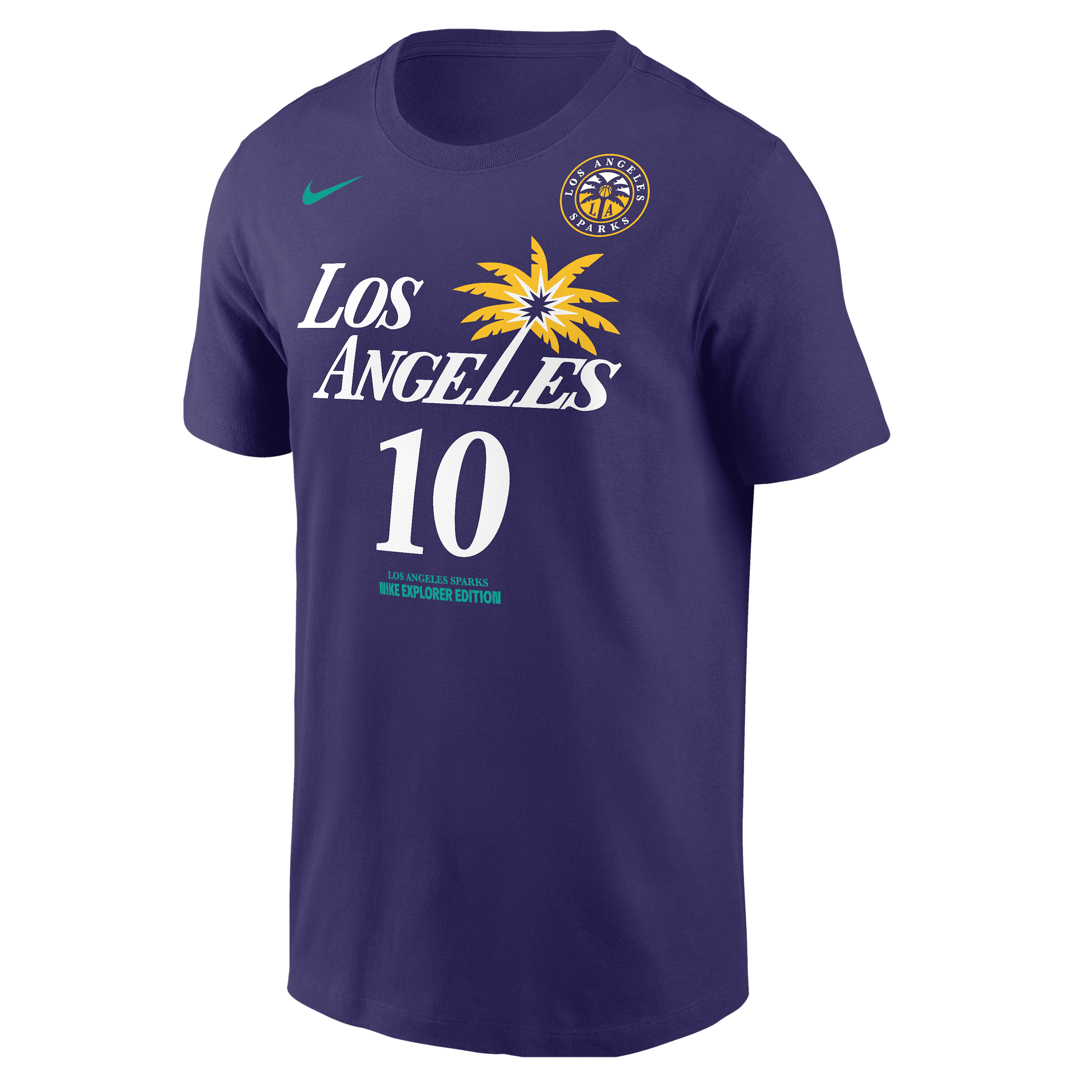 Nike Men's Kelsey Plum Purple Los Angeles Sparks Explorer Edition Name Number T-Shirt - Purple