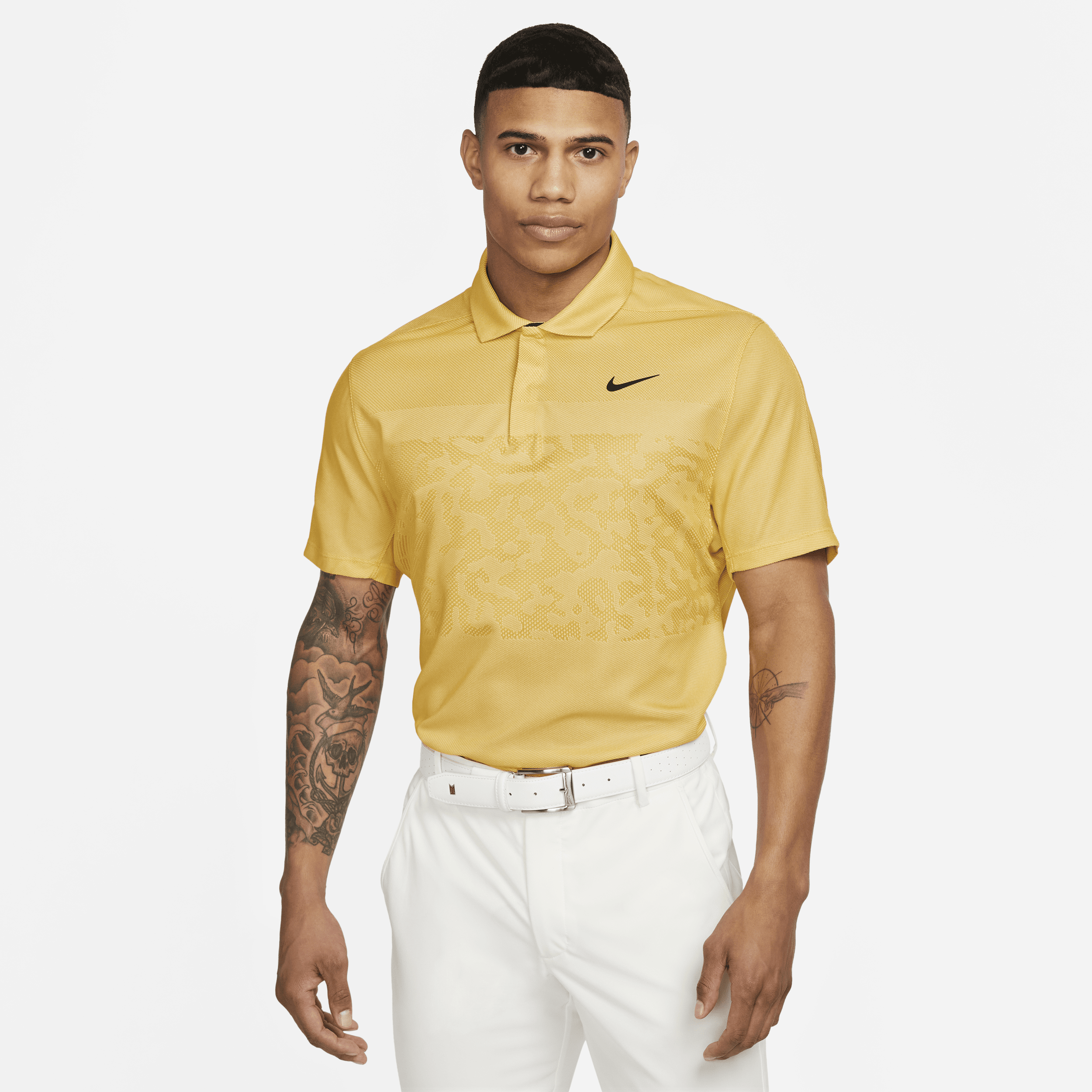 Nike Men's Dri-fit Adv Tiger Woods Golf Polo In Yellow