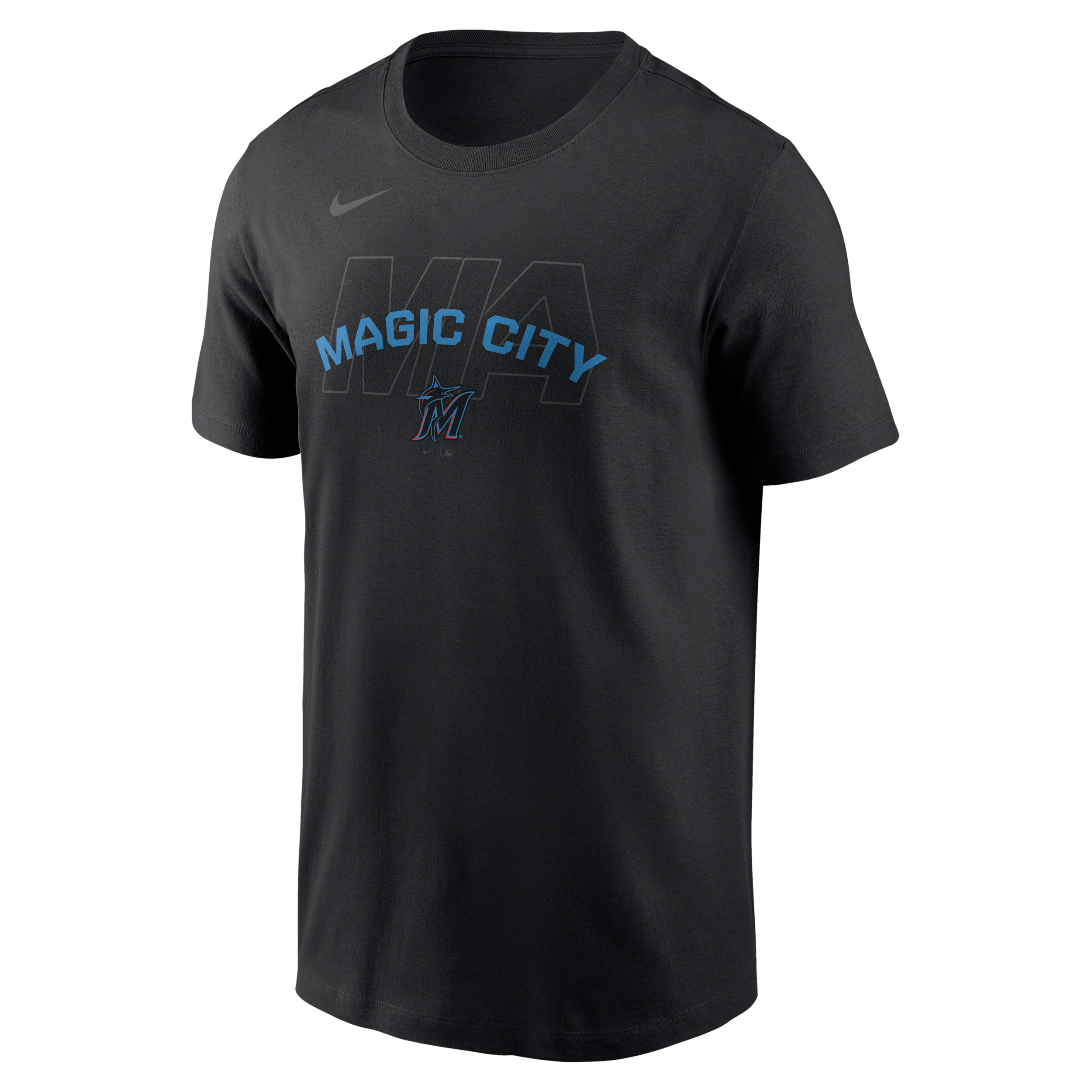 Miami Marlins Fashion Nike Men's MLB T-Shirt in Black | N19900AMQM-19Z