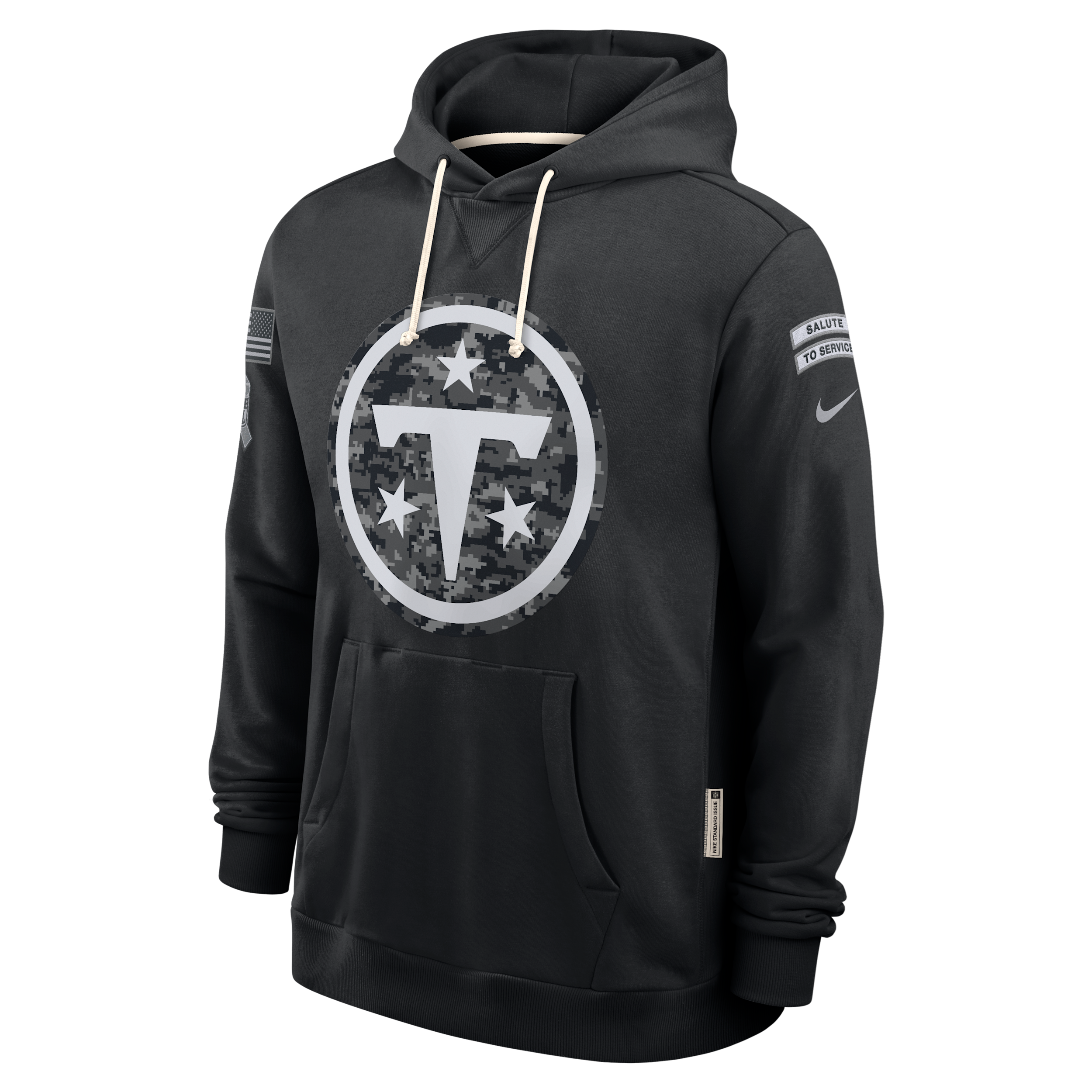 Tennessee Titans Salute to Service Sideline Nike Men's Dri-FIT NFL Pullover Hoodie in Black | 03AZ00AA5A-CYB