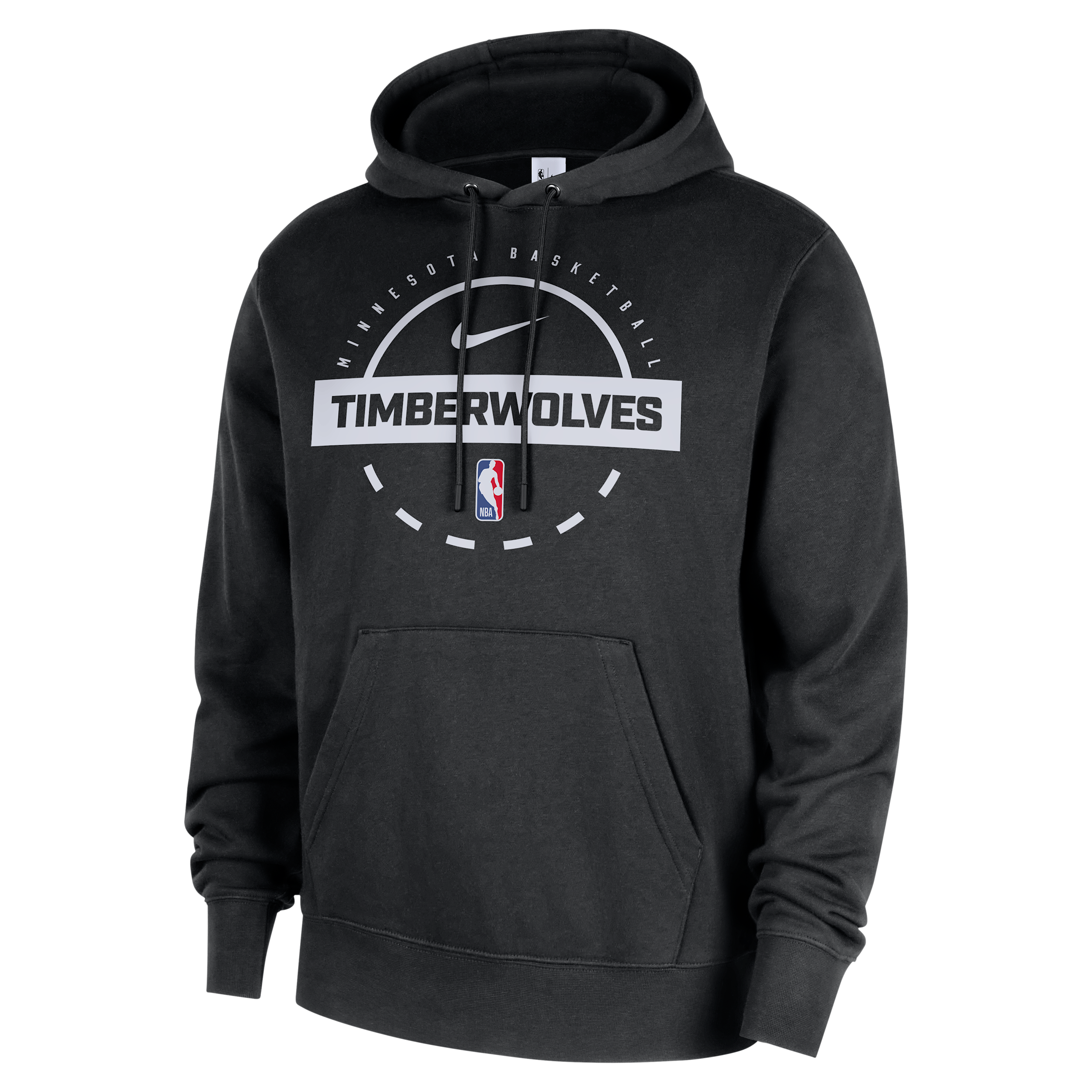 Nike Minnesota Timberwolves Club  Men's Nba Practice Pullover Hoodie In Black