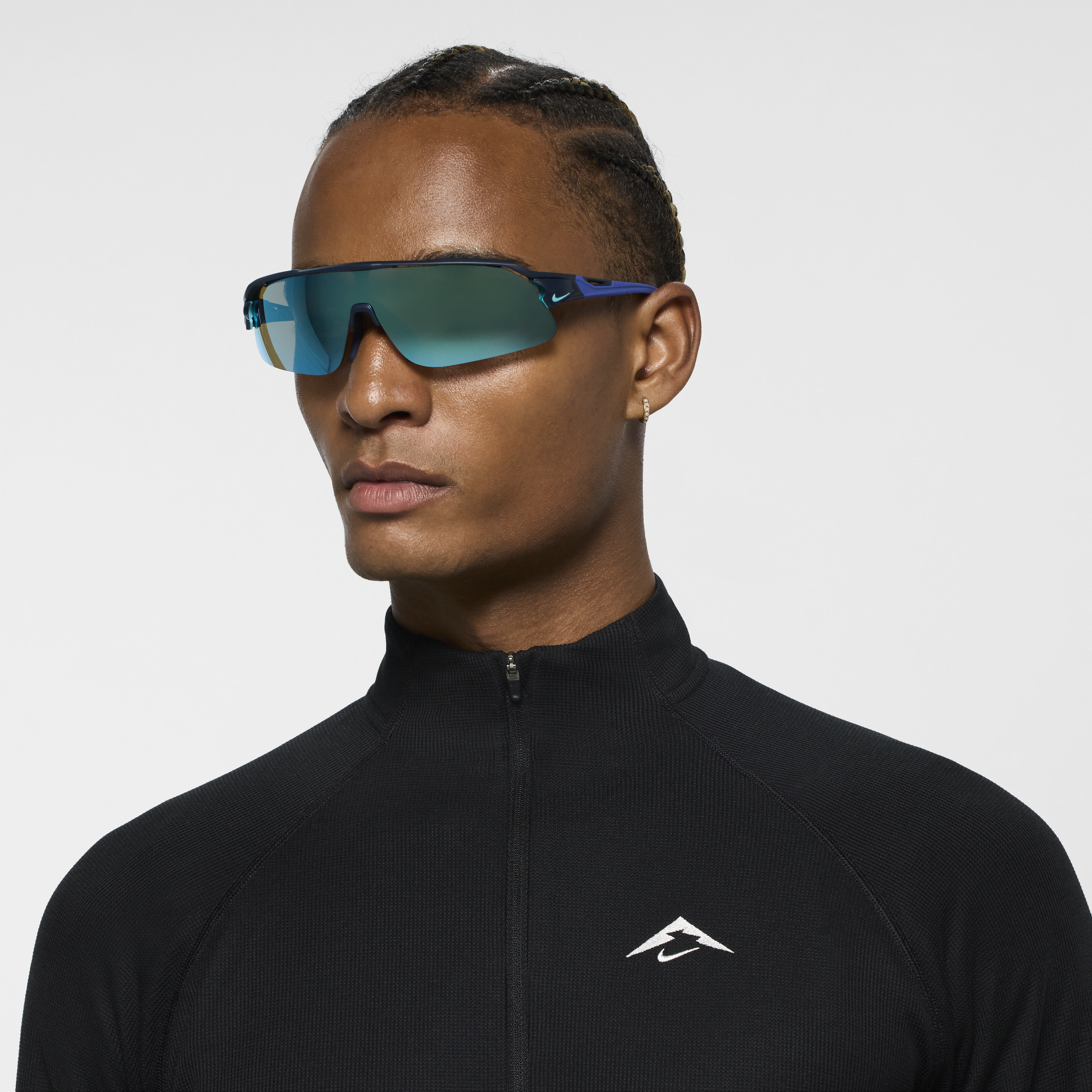 Nike FLYFREE SHIELD P EV24035 Polarized 410 Men's Sunglasses Blue Size 172