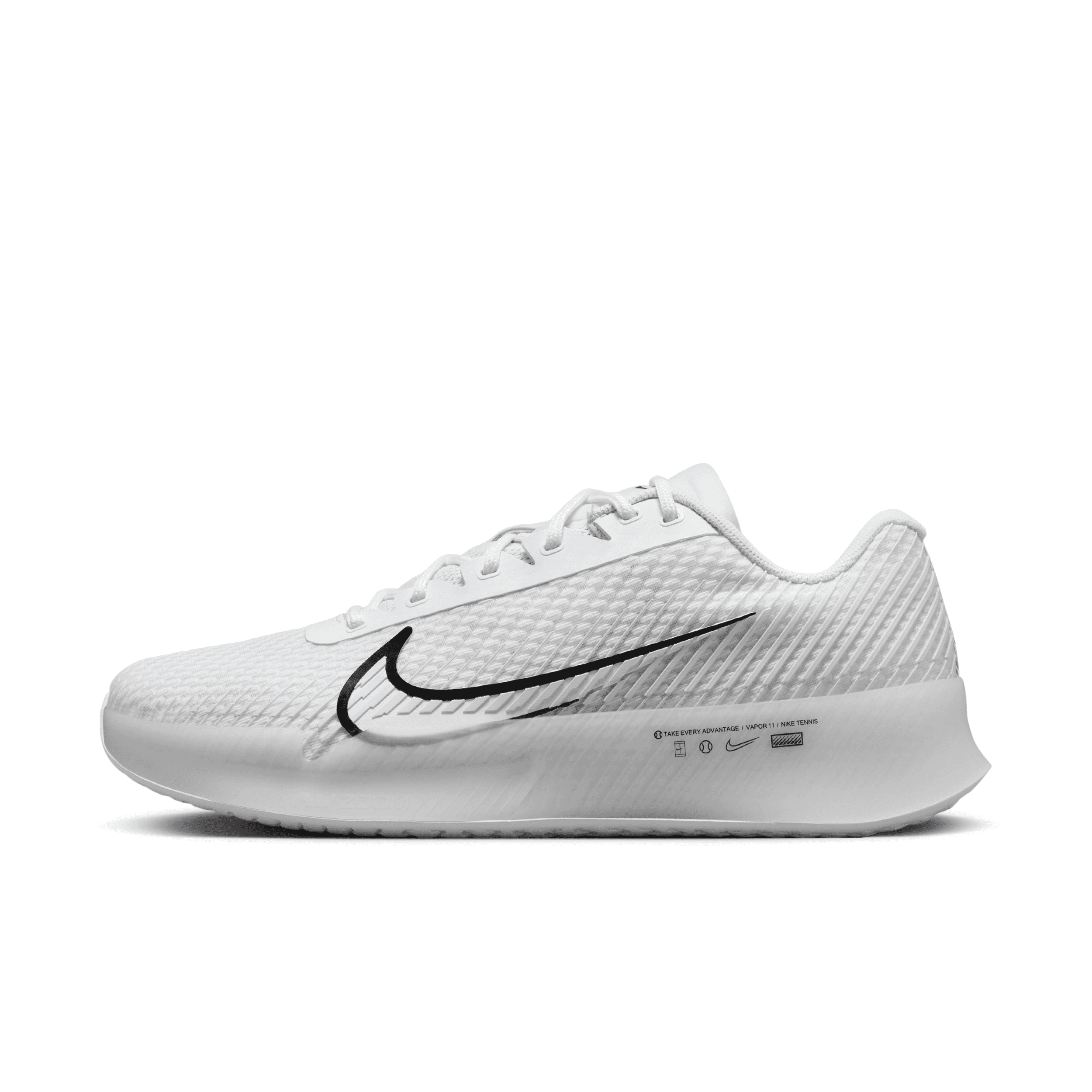 Nike Men's Court Air Zoom Vapor 11 Hard Court Tennis Shoes In White