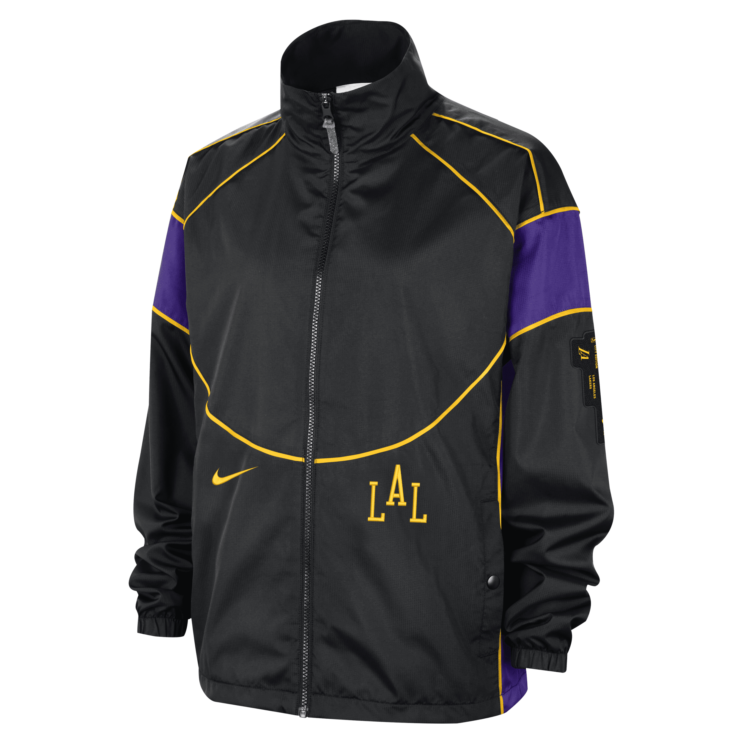 Shop Nike Los Angeles Lakers Swoosh Fly 2023/24 City Edition  Women's Nba Jacket In Black