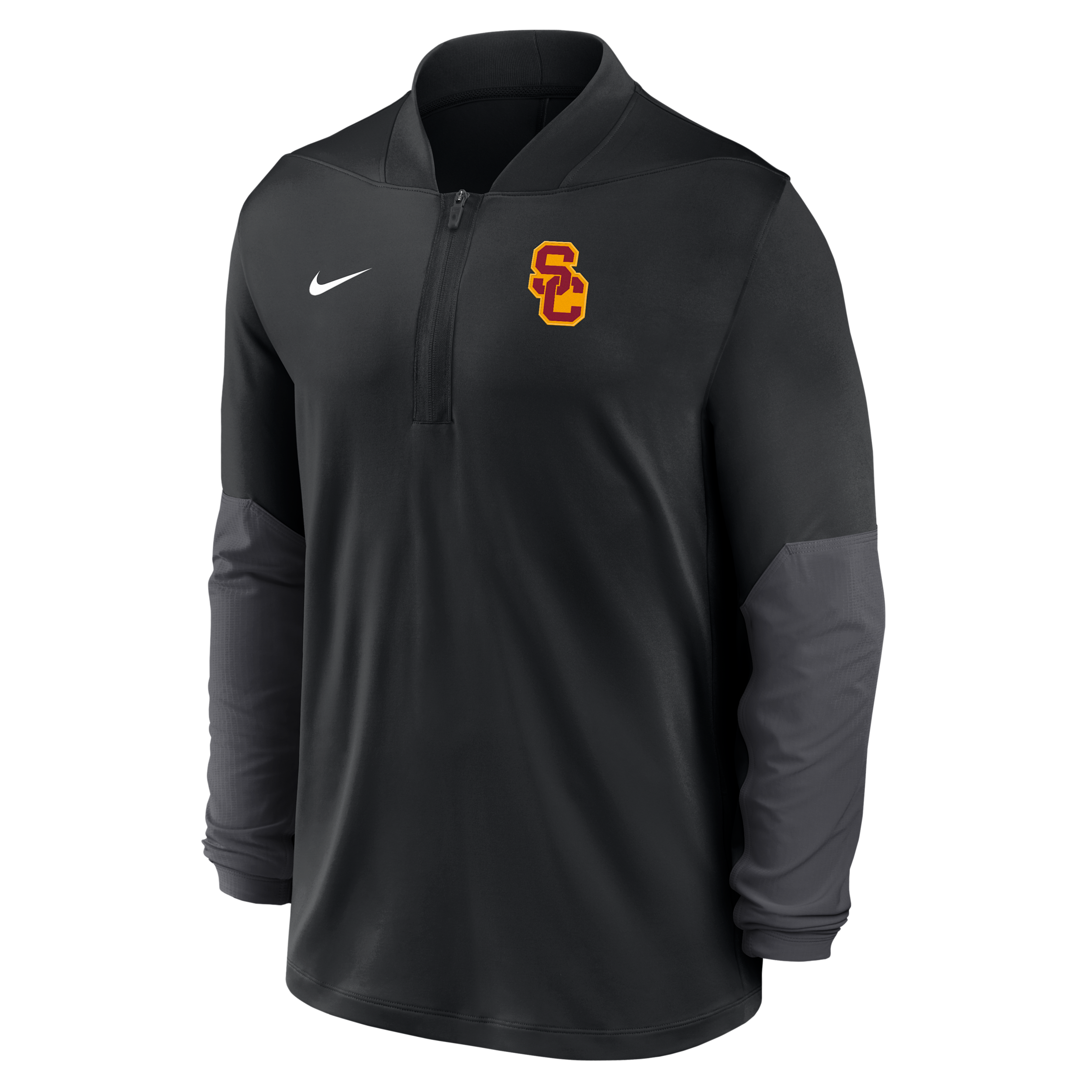 Nike Usc  Men's Dri-fit College 1/2-zip Top In Black