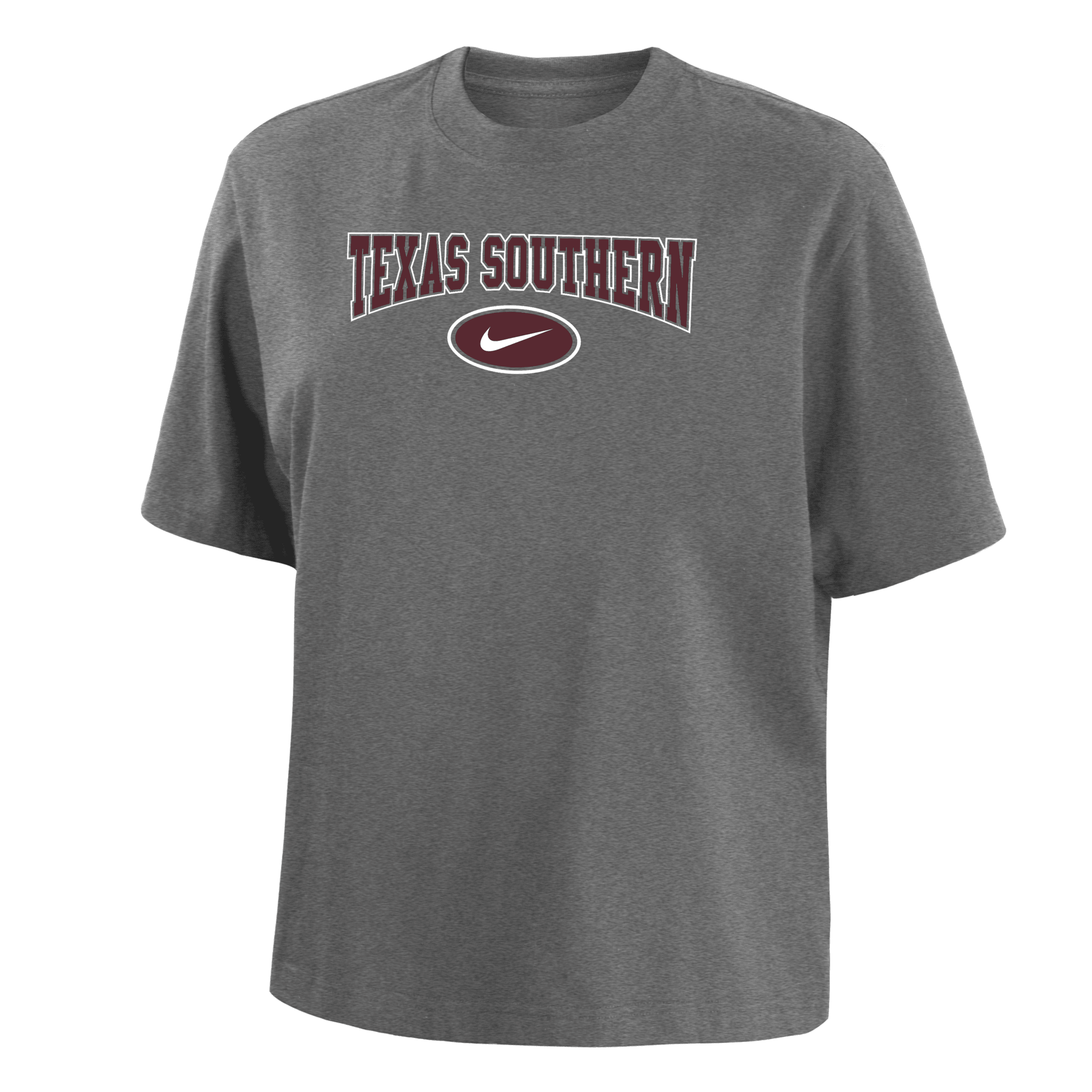 Nike Texas Southern  Women's College Boxy T-shirt In Grey