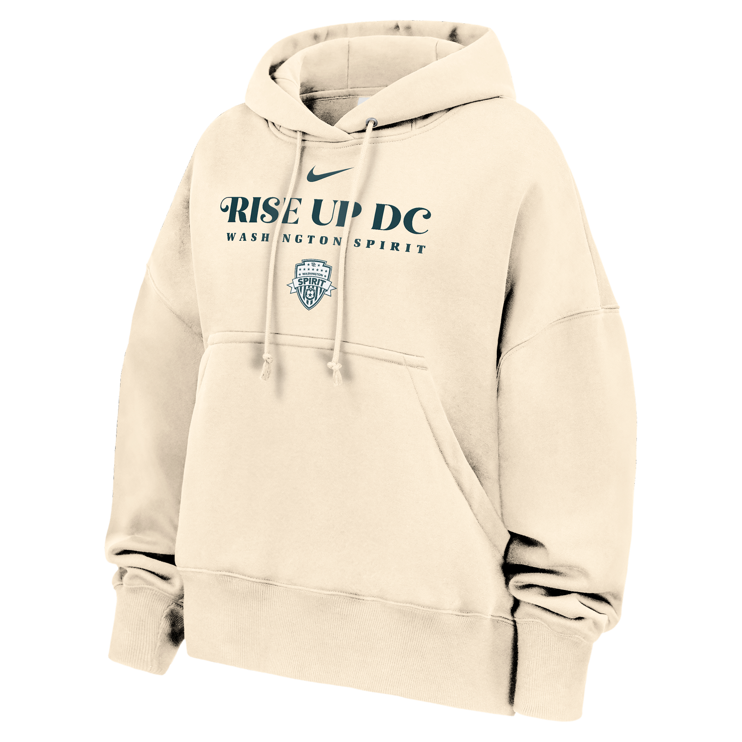 Washington Spirit Phoenix Fleece Nike Women's Oversized Hoodie in White | W31855WSNS26-NAT