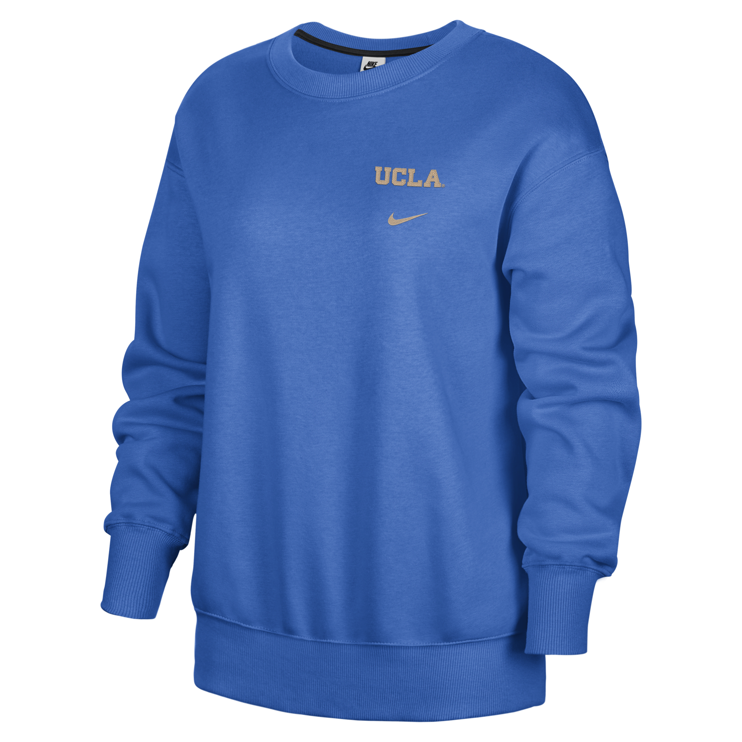 Nike Ucla Club Fleece  Women's College Oversized Fit Crew-neck Sweatshirt In Blue