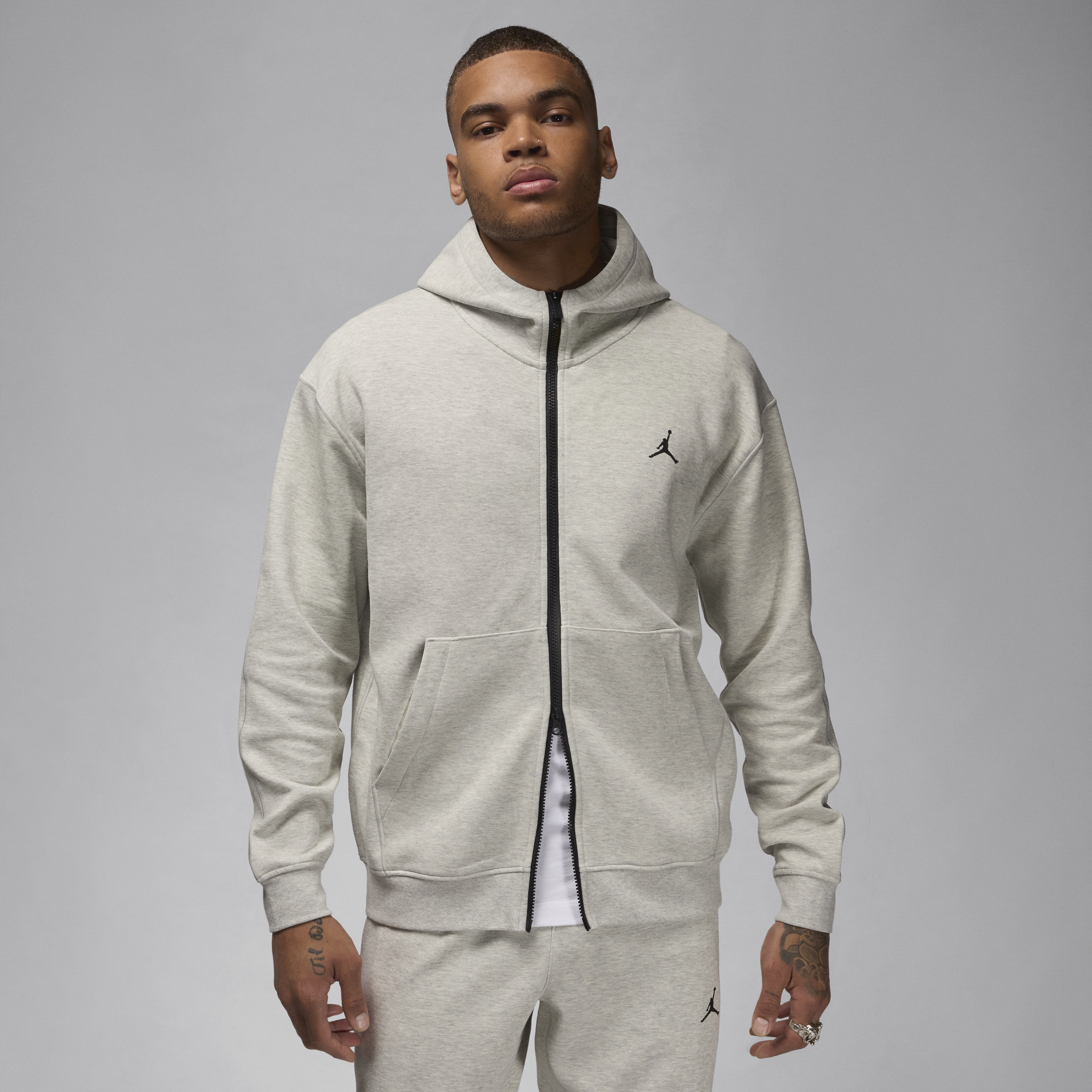 Jordan Men's  Sport Hoop Fleece Dri-fit Full-zip Hoodie In Gray