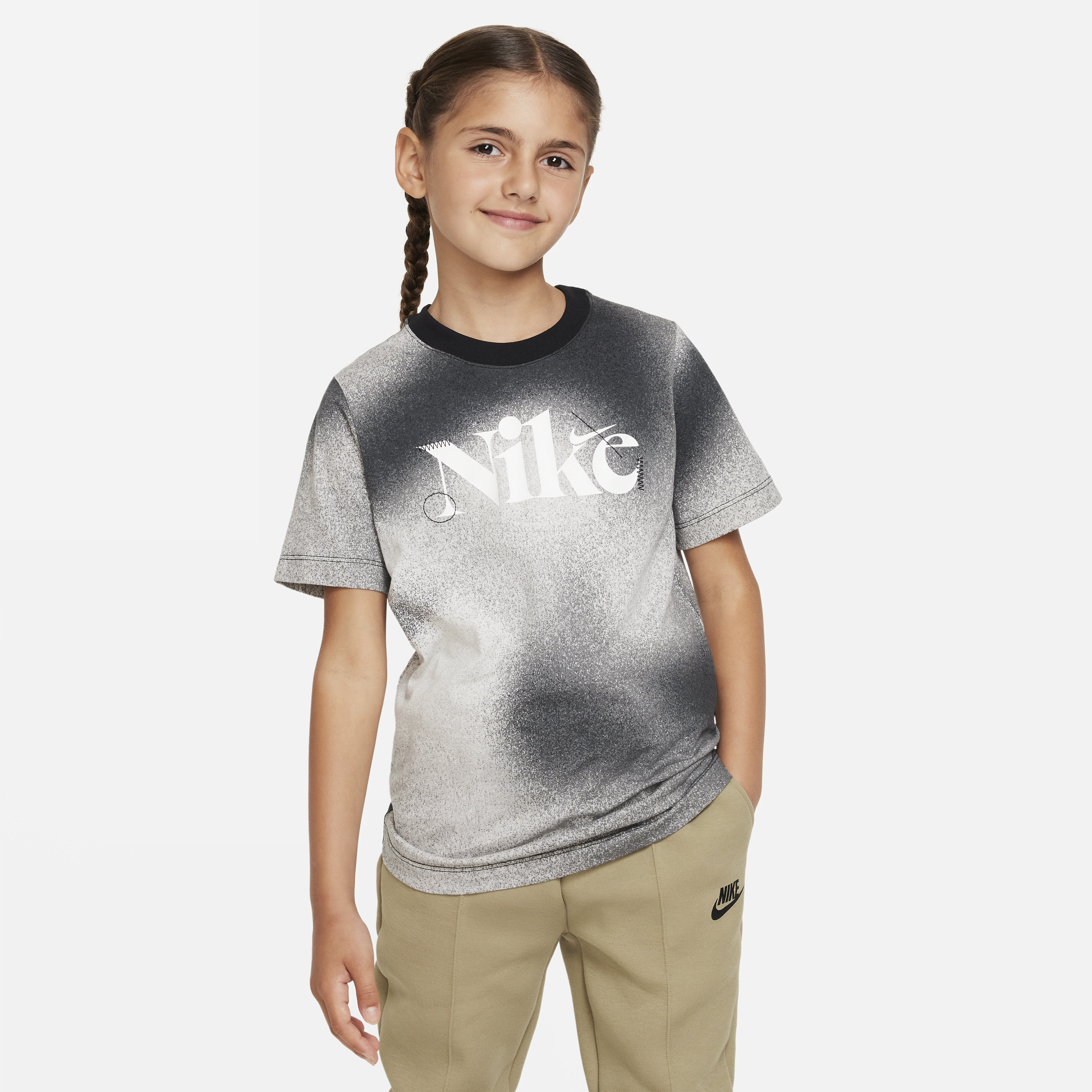 Nike Sportswear Culture Of Basketball Big Kids' T-shirt In Grey