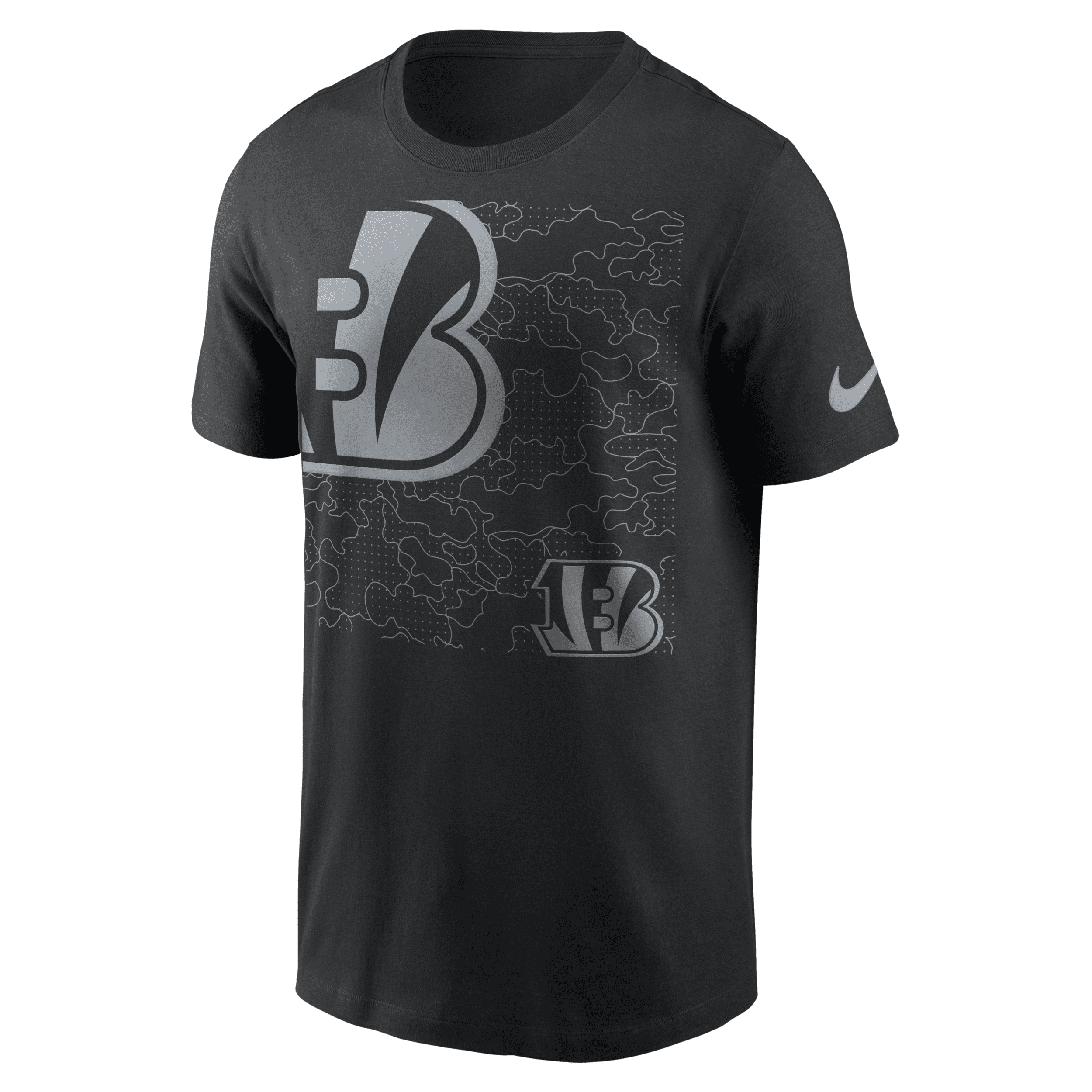 Nike Men's Rflctv Logo (nfl Cincinnati Bengals) T-shirt In Black