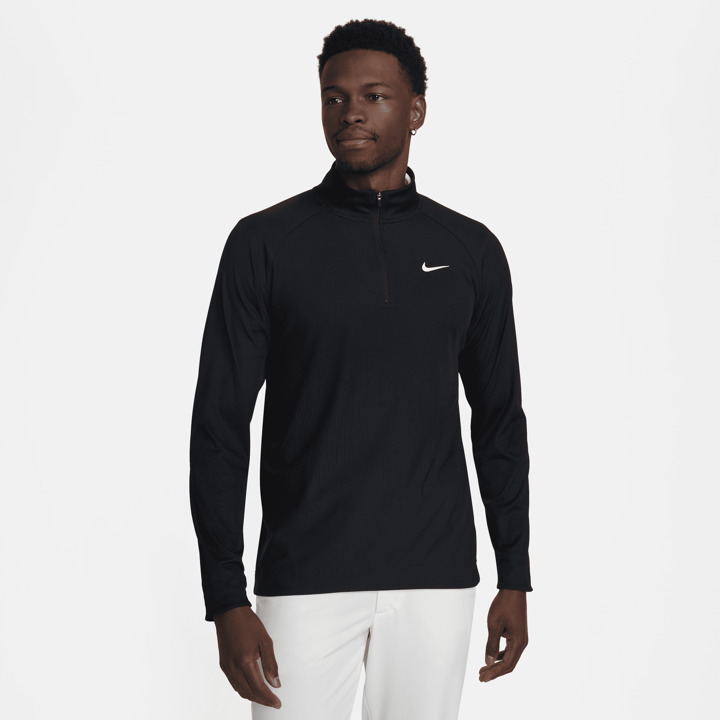 Nike Men's Tour Dri-fit Adv 1/2-zip Golf Top In Black