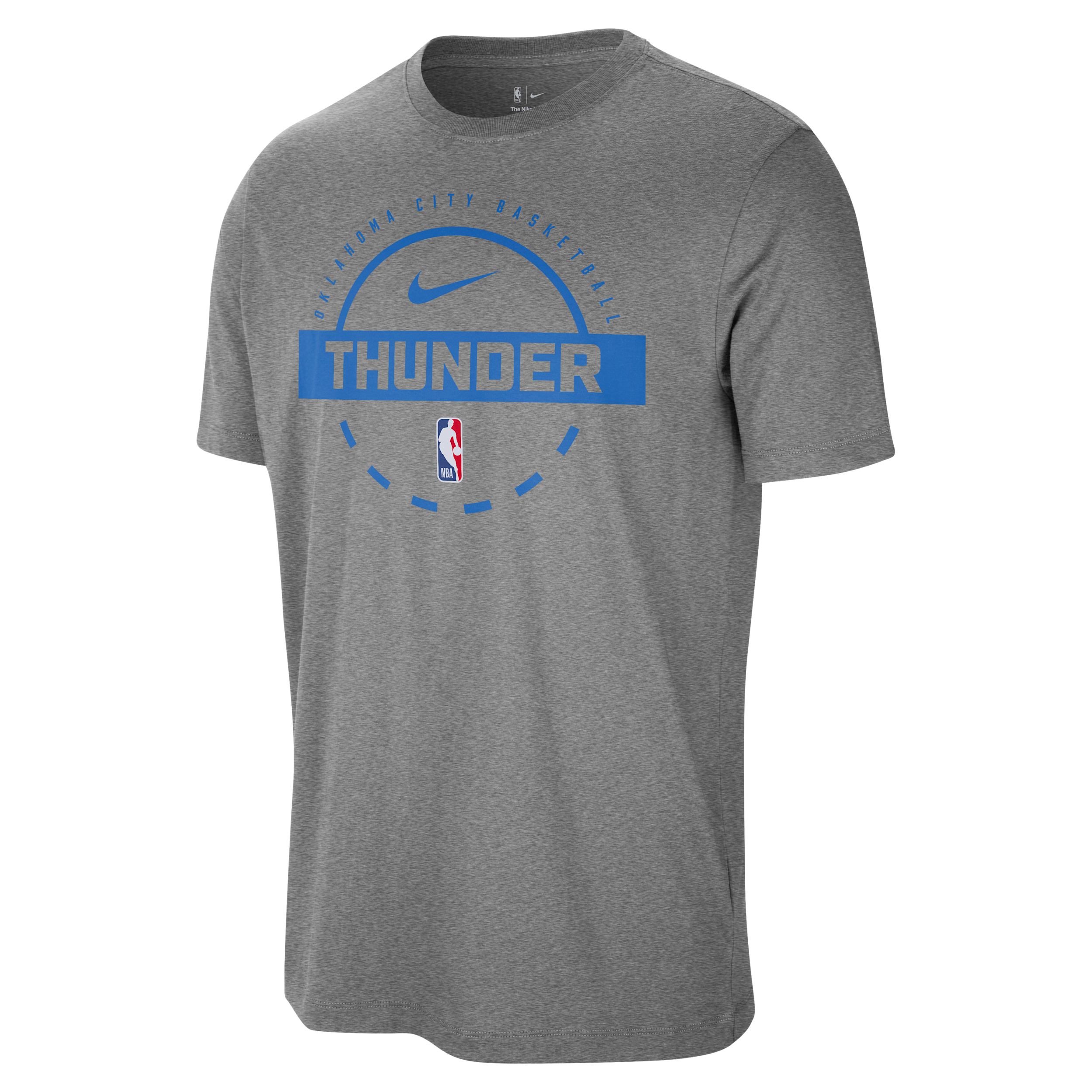 Nike Men's Charcoal Oklahoma City Thunder Authentic Practice T-shirt In Gray