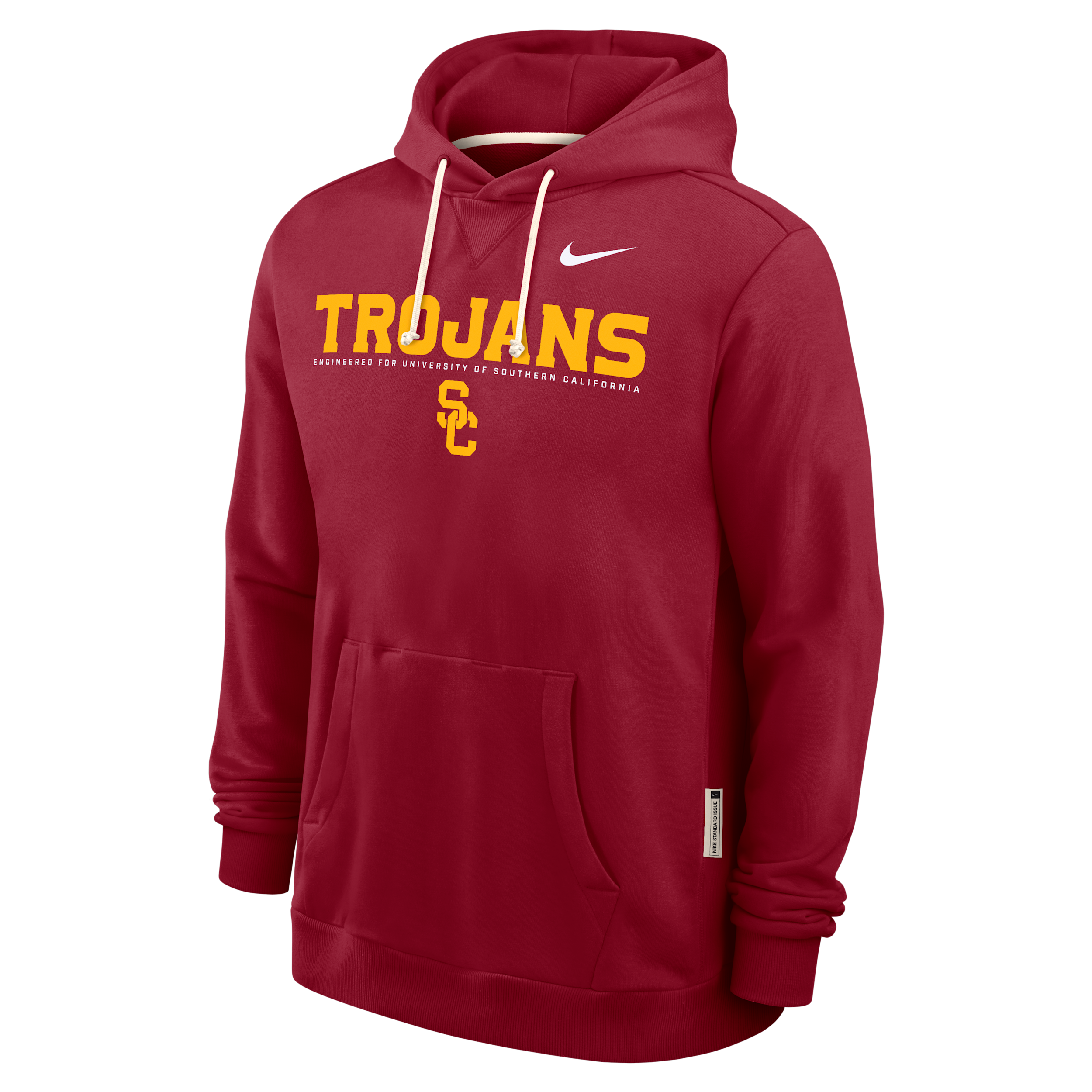 Nike Cardinal Usc Trojans 2025 Sideline Standard Issue Dri-fit Hoodie In Burgundy